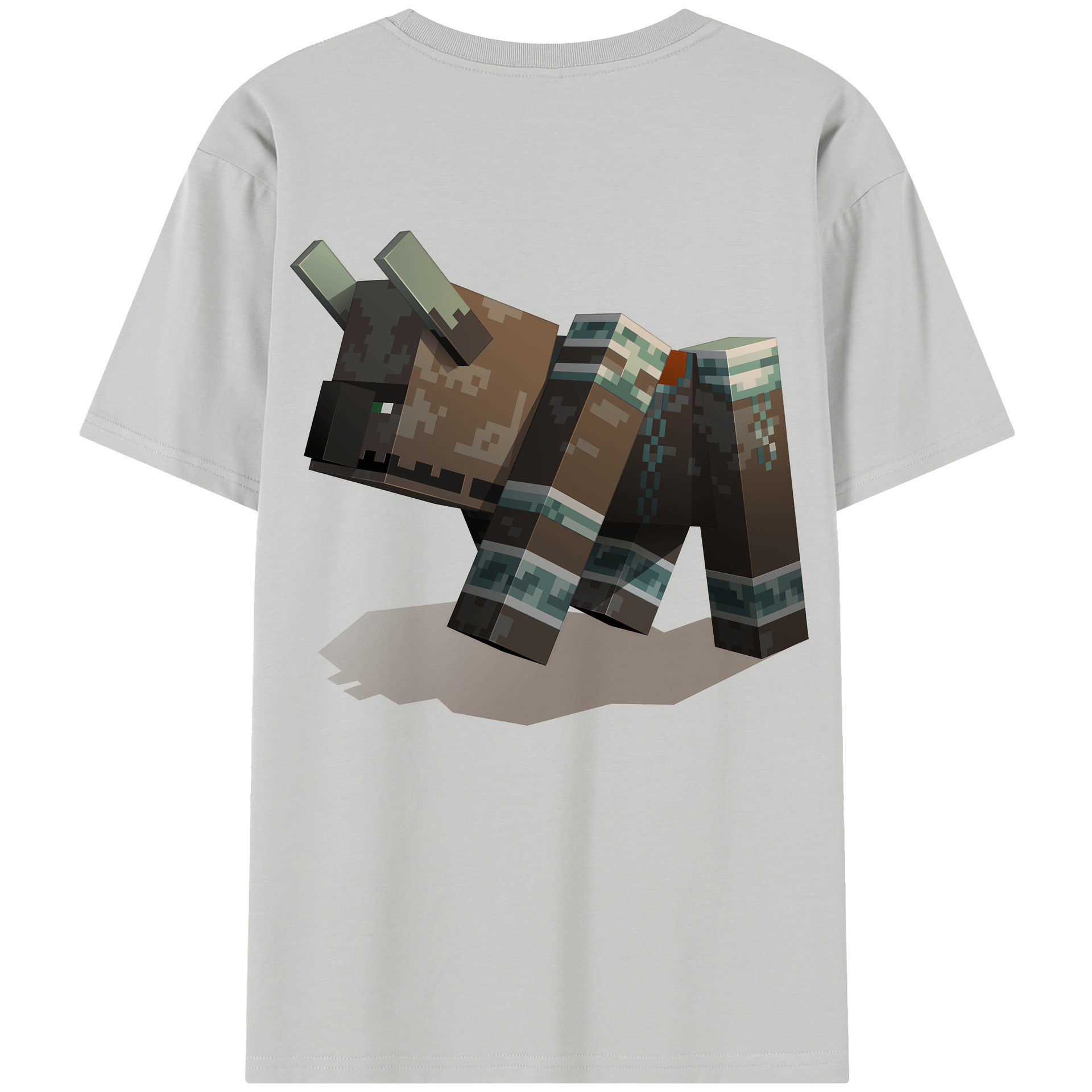（画像用） マインクラフト ブロックの世界 Minecraft MC Block world レディース半袖Tシャツ(バックプリント)