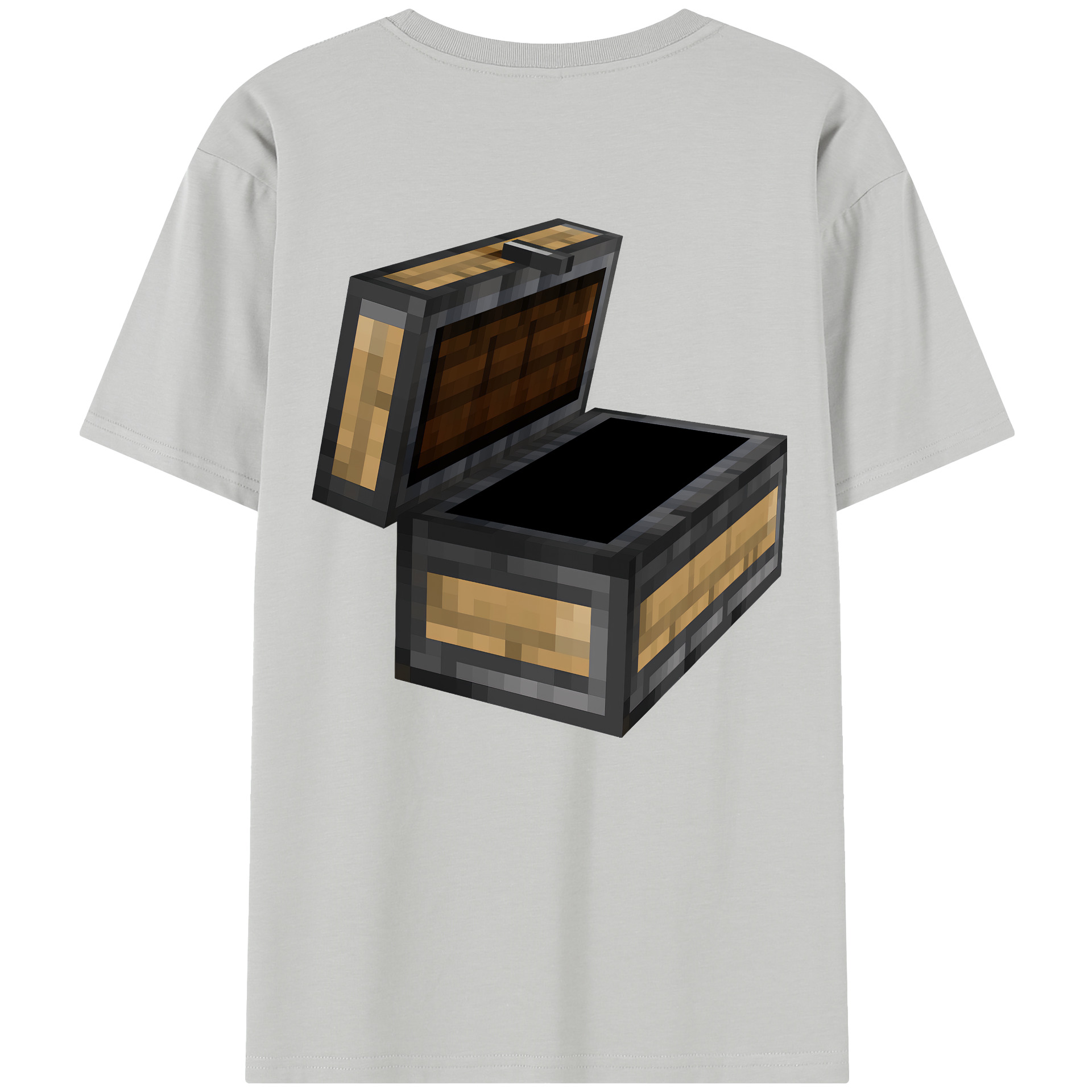（画像用） マインクラフト ブロックの世界 Minecraft MC Block world レディース半袖Tシャツ(バックプリント)