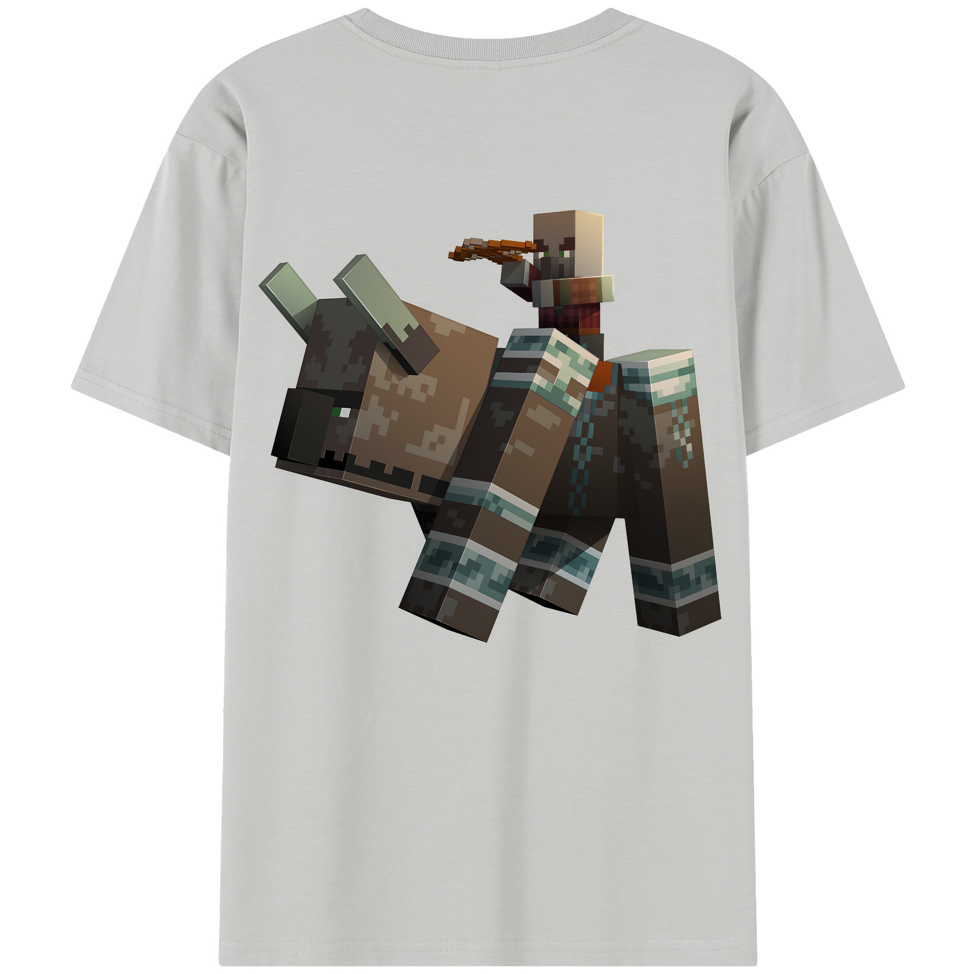 （画像用） マインクラフト ブロックの世界 Minecraft MC Block world レディース半袖Tシャツ(バックプリント)