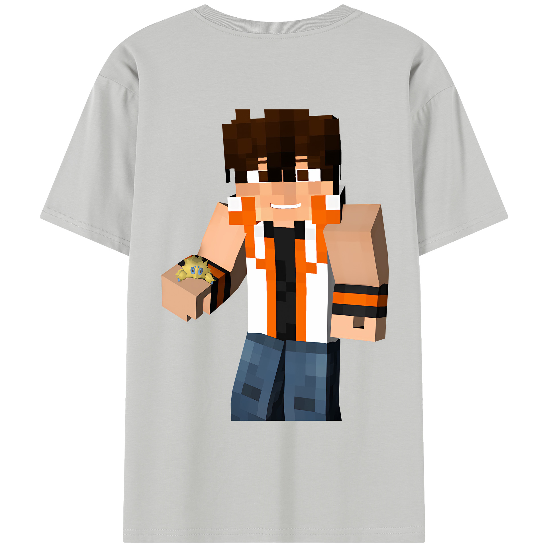 （画像用） マインクラフト ブロックの世界 Minecraft MC Block world レディース半袖Tシャツ(バックプリント)