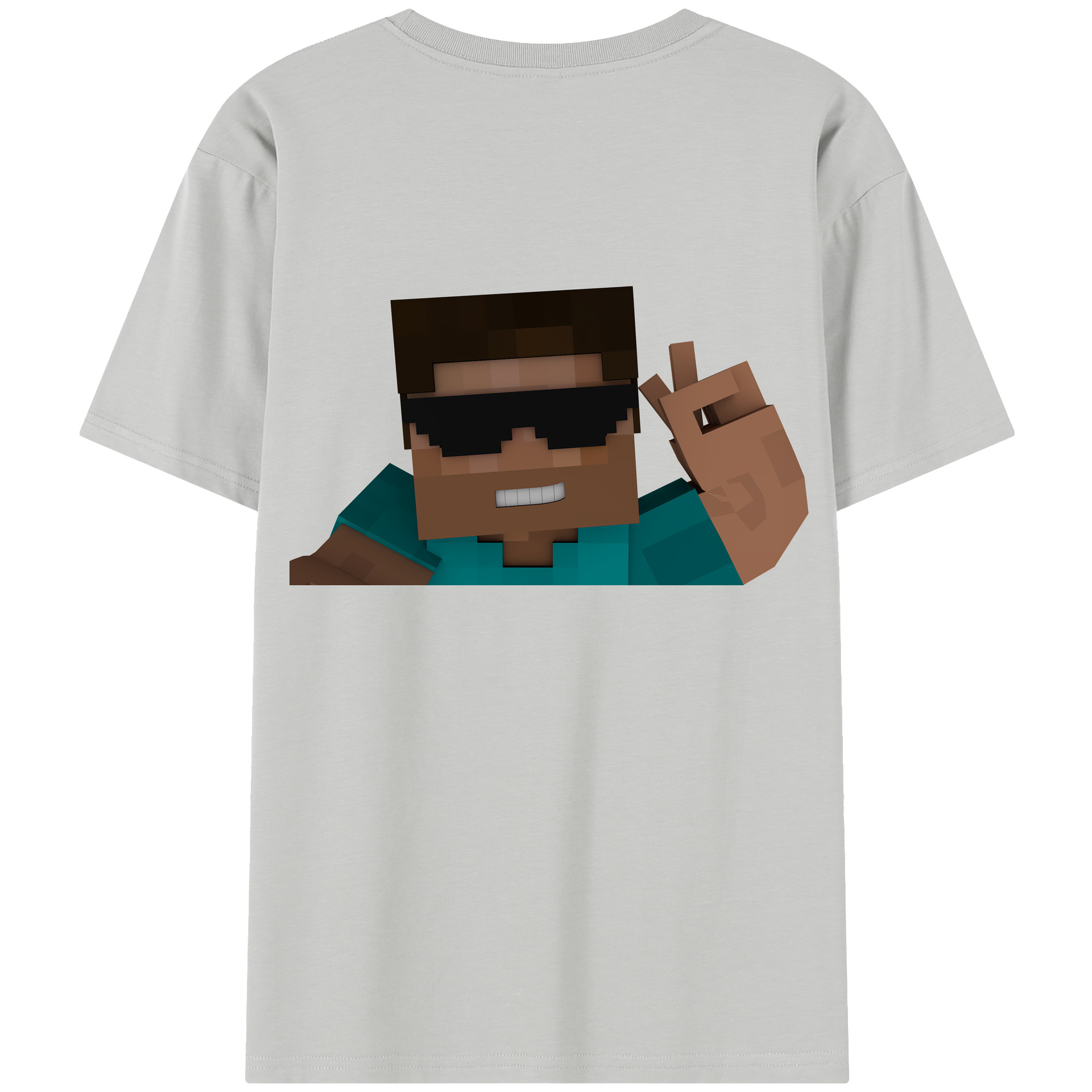 （画像用） マインクラフト ブロックの世界 Minecraft MC Block world レディース半袖Tシャツ(バックプリント)