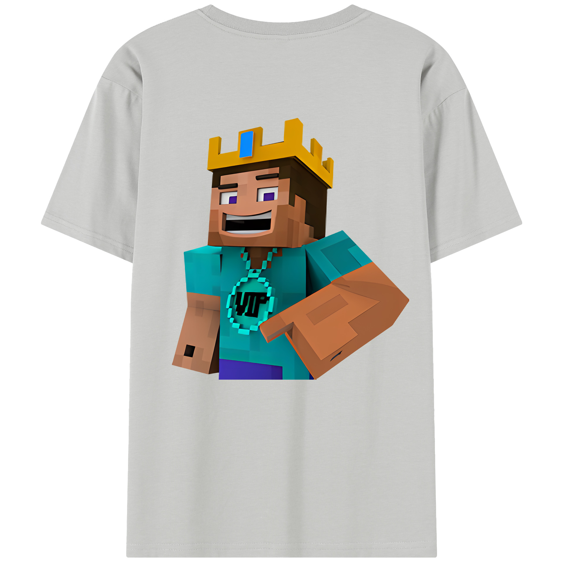 （画像用） マインクラフト ブロックの世界 Minecraft MC Block world レディース半袖Tシャツ(バックプリント)