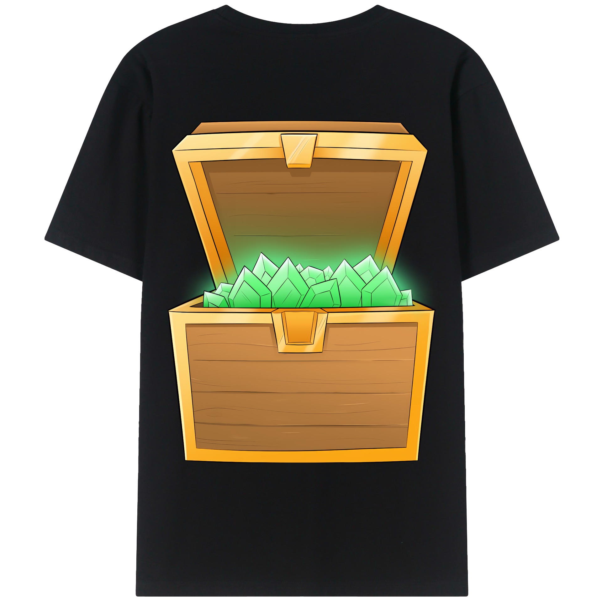 （画像用） マインクラフト ブロックの世界 Minecraft MC Block world レディース半袖Tシャツ(バックプリント)