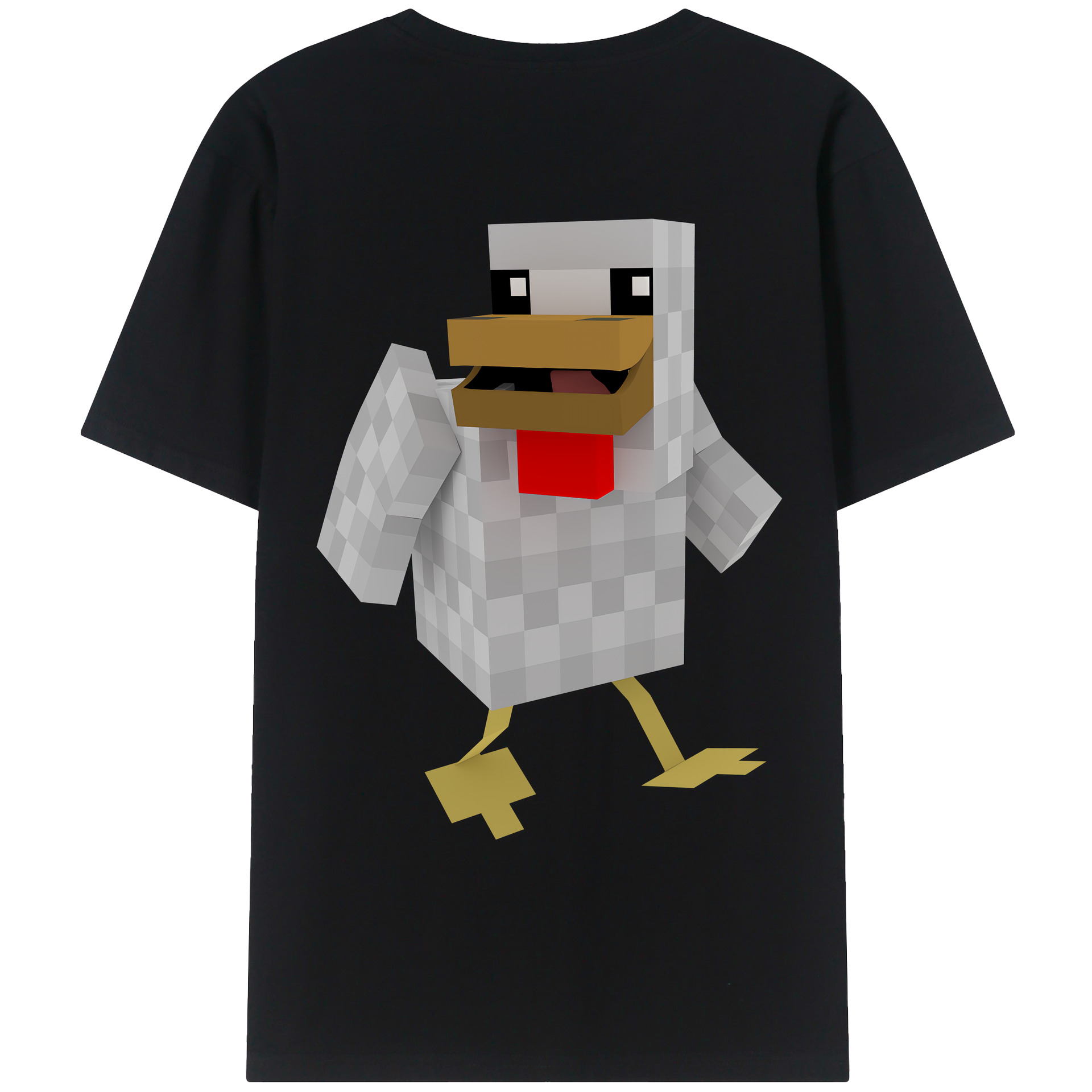（画像用） マインクラフト ブロックの世界 Minecraft MC Block world レディース半袖Tシャツ(バックプリント)