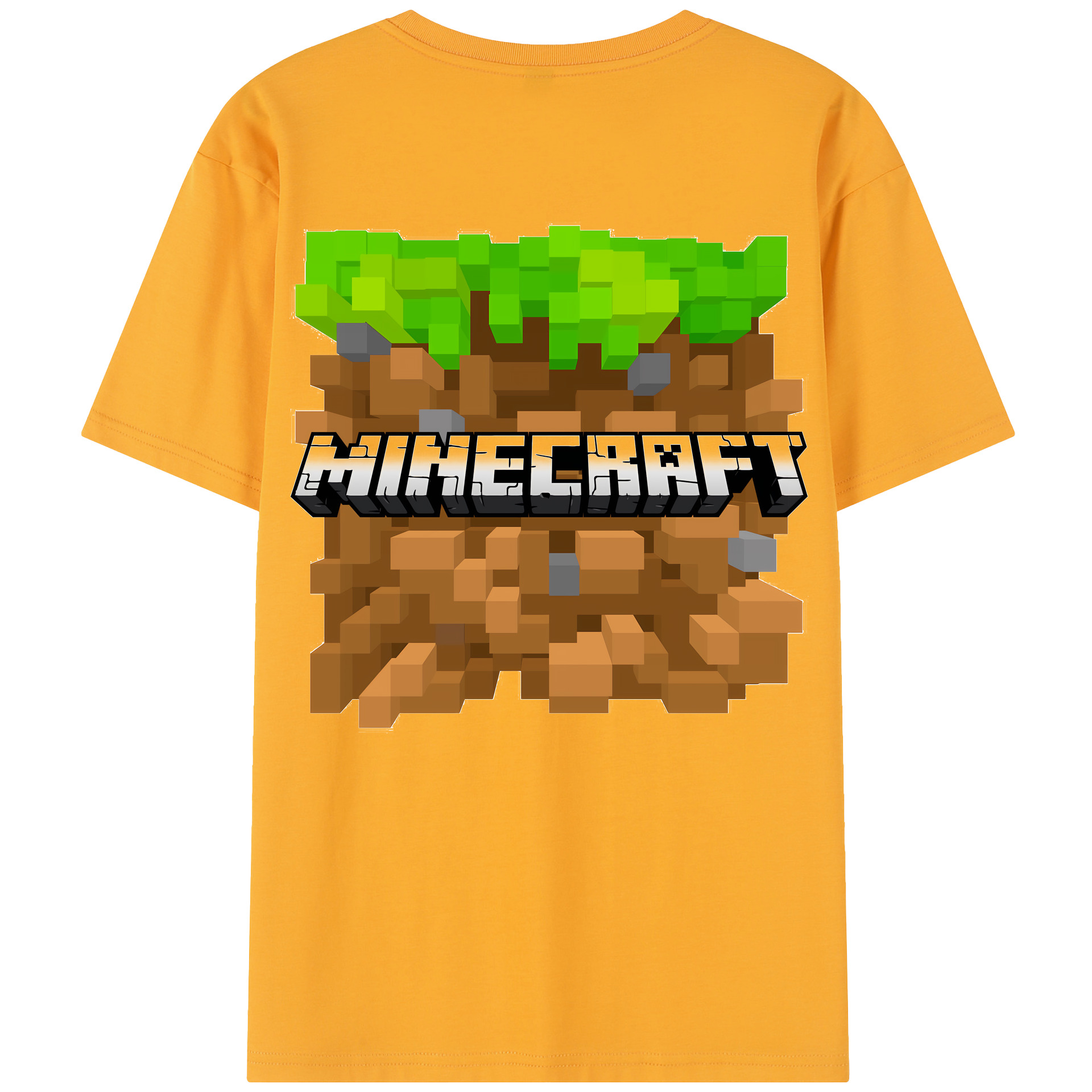 （画像用） マインクラフト ブロックの世界 Minecraft MC Block world レディース半袖Tシャツ(バックプリント)