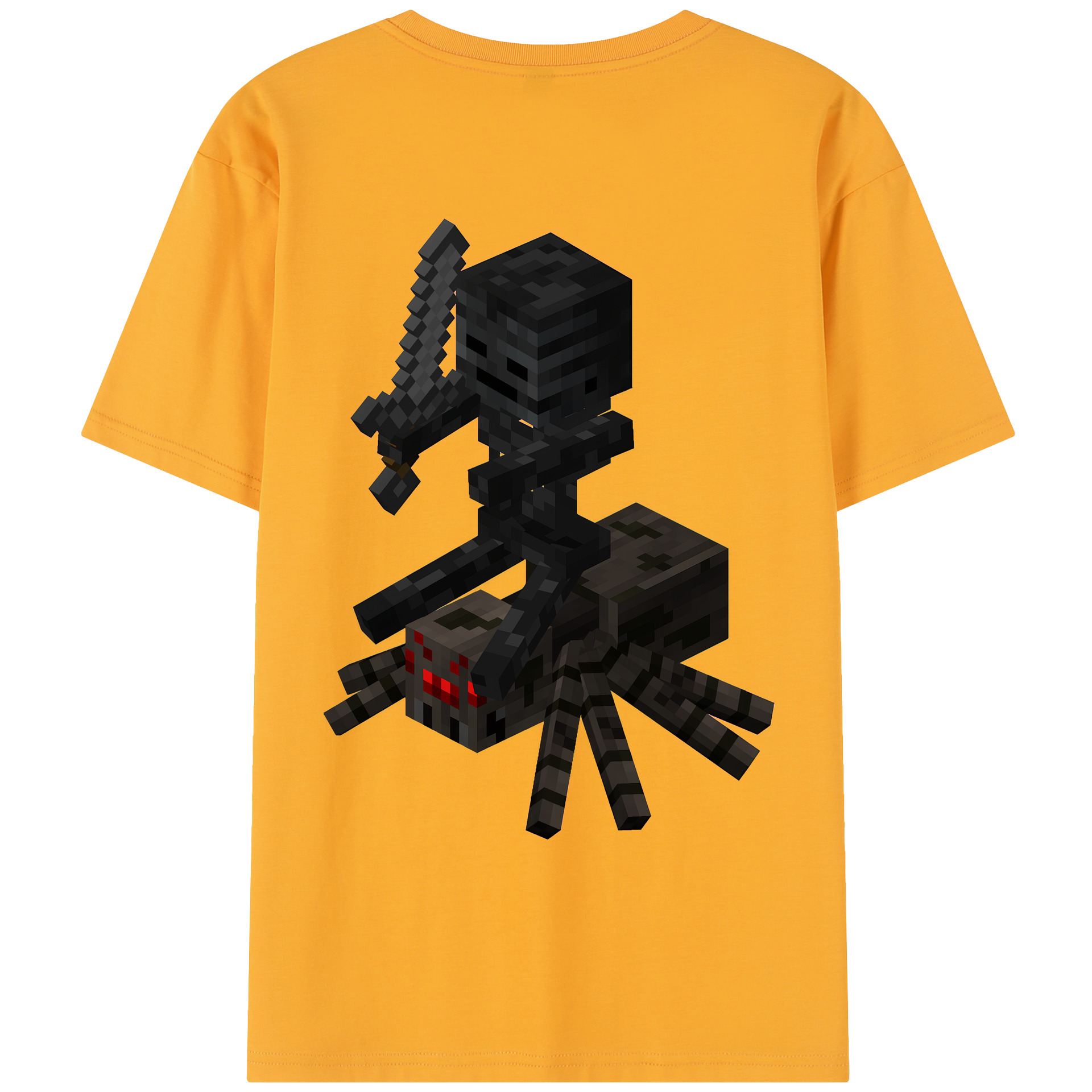 （画像用） マインクラフト ブロックの世界 Minecraft MC Block world レディース半袖Tシャツ(バックプリント)