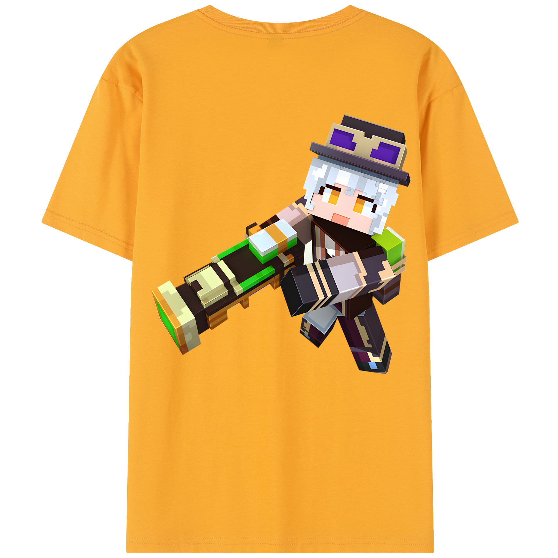 （画像用） マインクラフト ブロックの世界 Minecraft MC Block world レディース半袖Tシャツ(バックプリント)