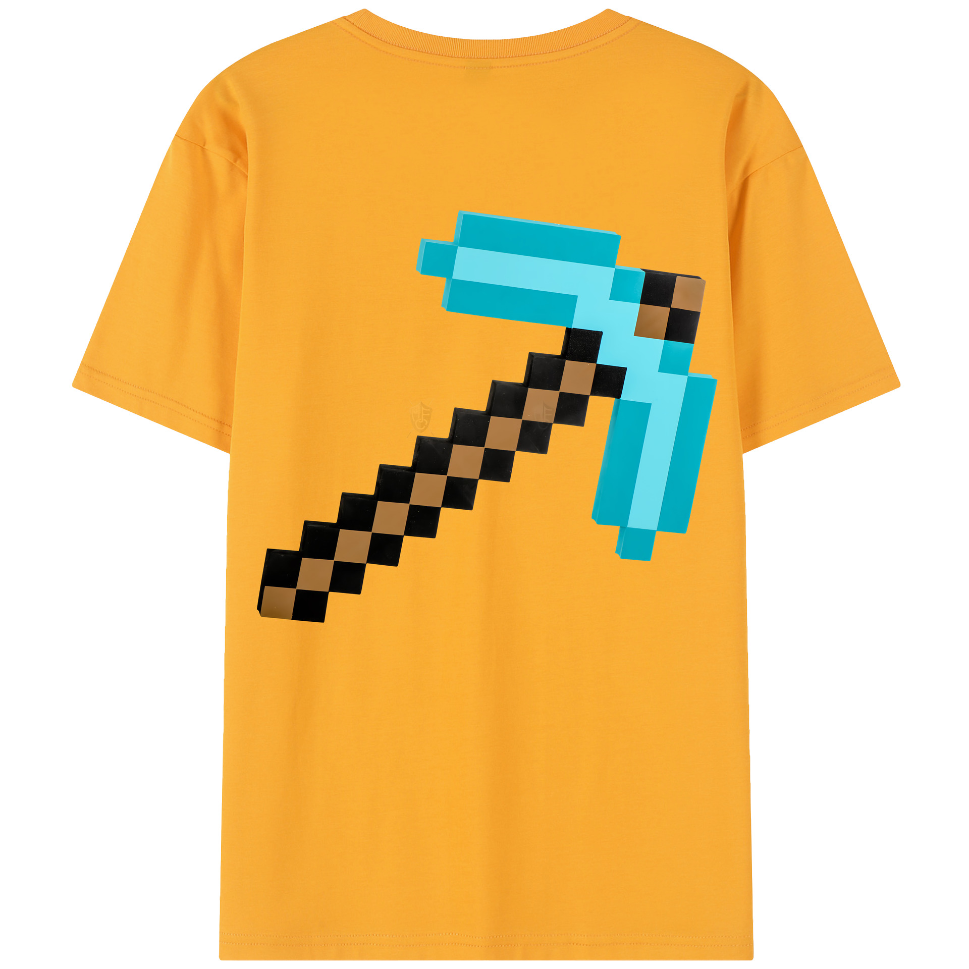 （画像用） マインクラフト ブロックの世界 Minecraft MC Block world レディース半袖Tシャツ(バックプリント)