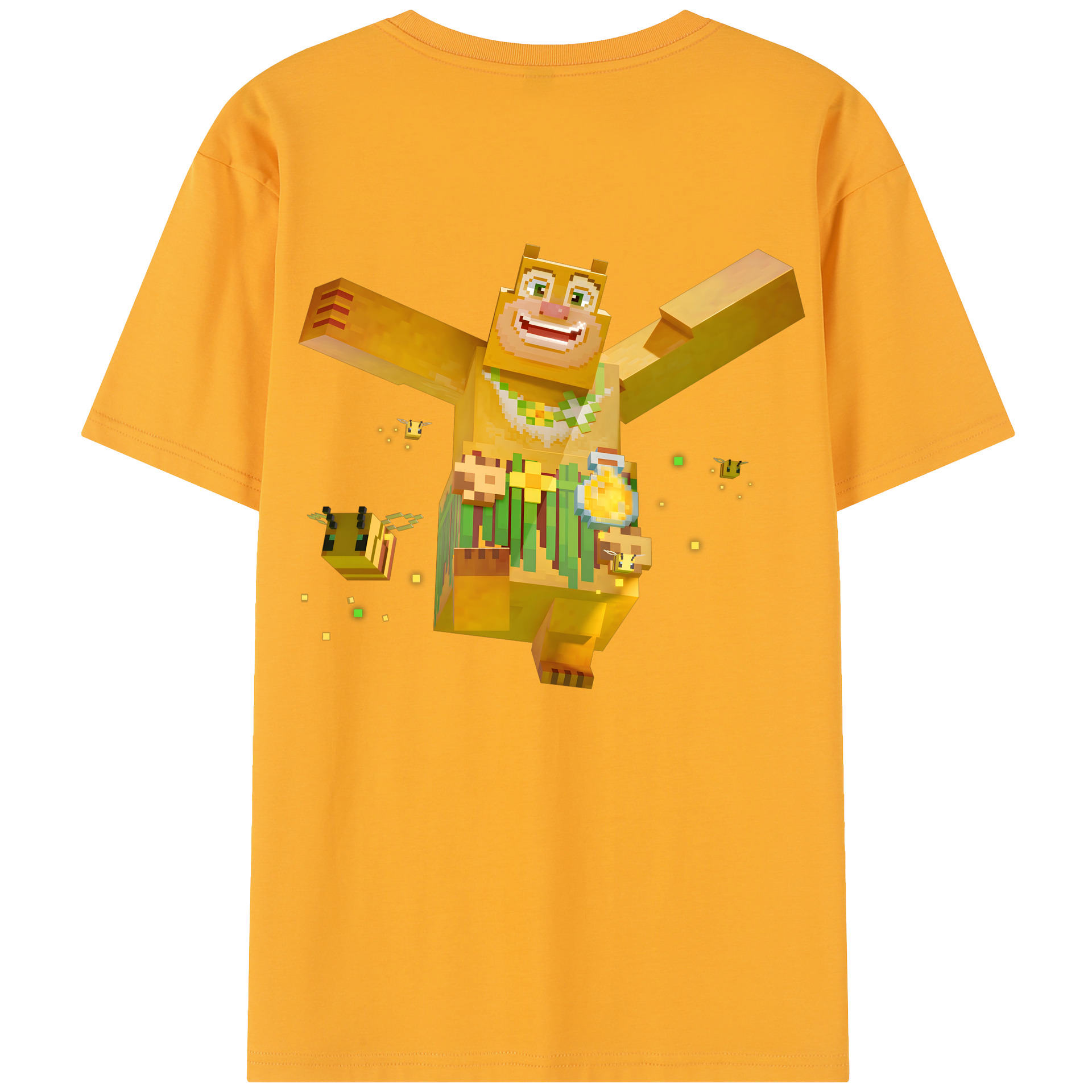（画像用） マインクラフト ブロックの世界 Minecraft MC Block world レディース半袖Tシャツ(バックプリント)