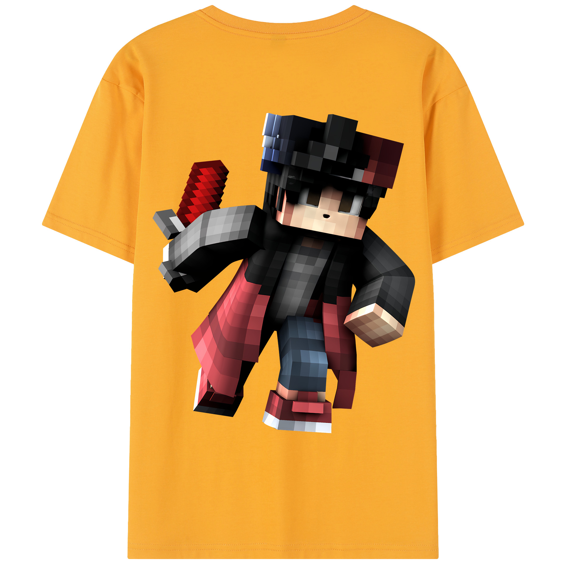 （画像用） マインクラフト ブロックの世界 Minecraft MC Block world レディース半袖Tシャツ(バックプリント)