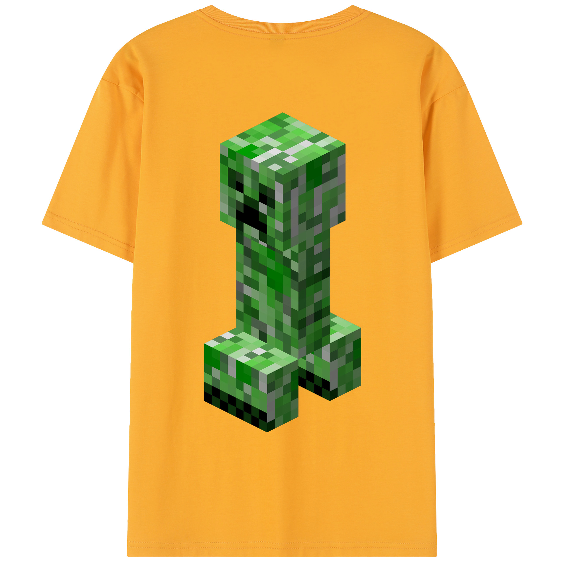 （画像用） マインクラフト ブロックの世界 Minecraft MC Block world レディース半袖Tシャツ(バックプリント)