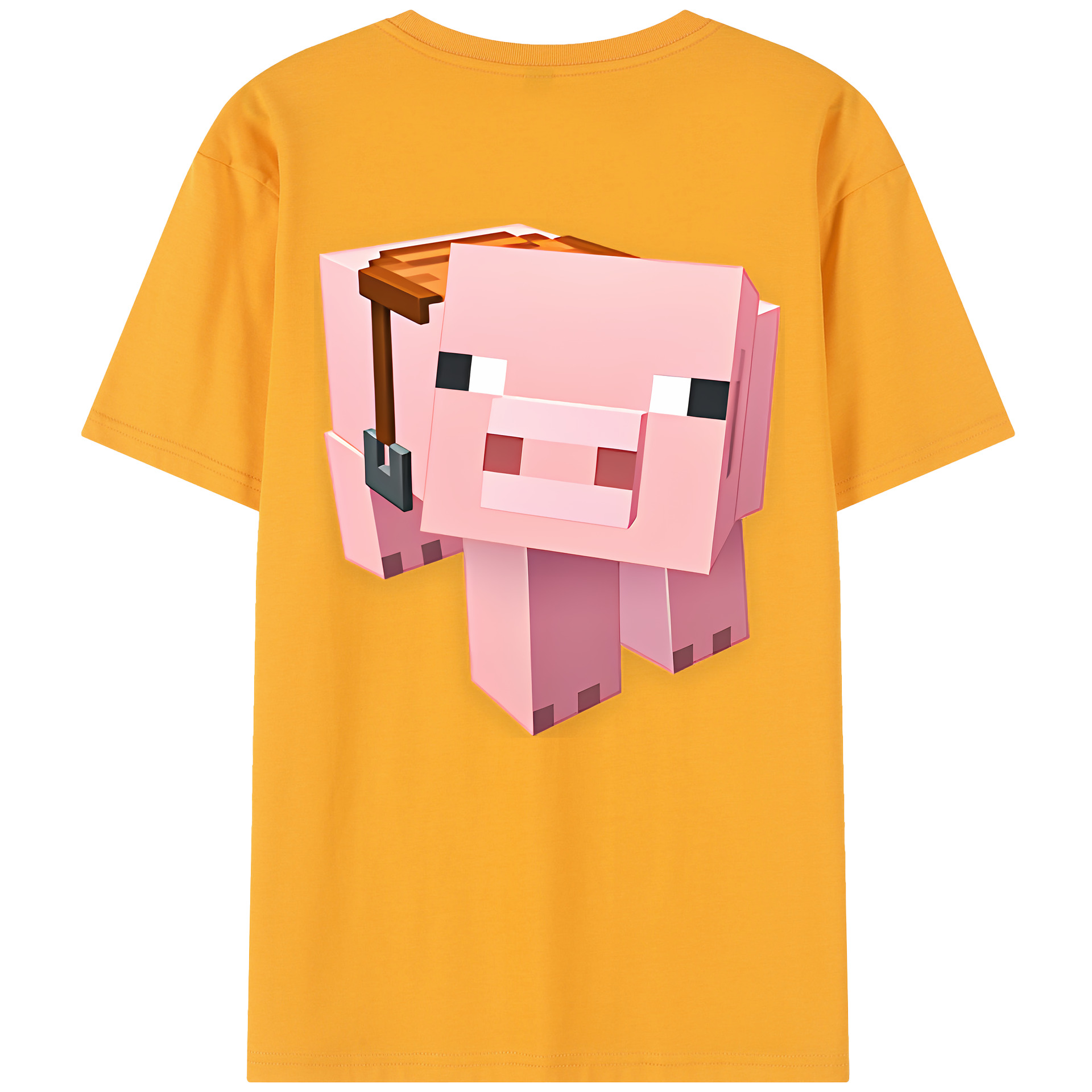 （画像用） マインクラフト ブロックの世界 Minecraft MC Block world レディース半袖Tシャツ(バックプリント)