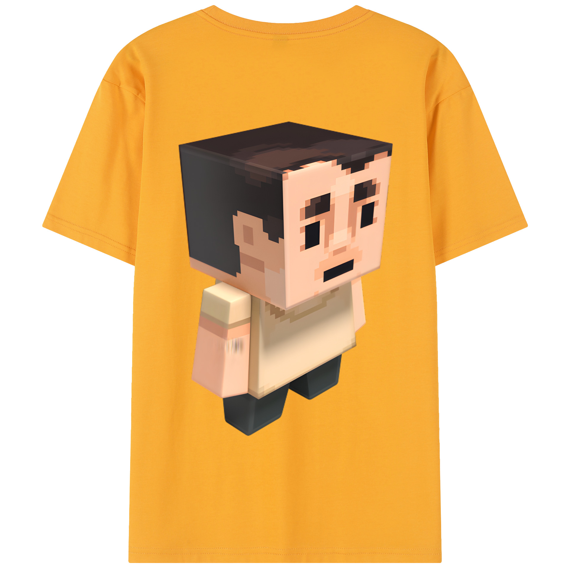 （画像用） マインクラフト ブロックの世界 Minecraft MC Block world レディース半袖Tシャツ(バックプリント)