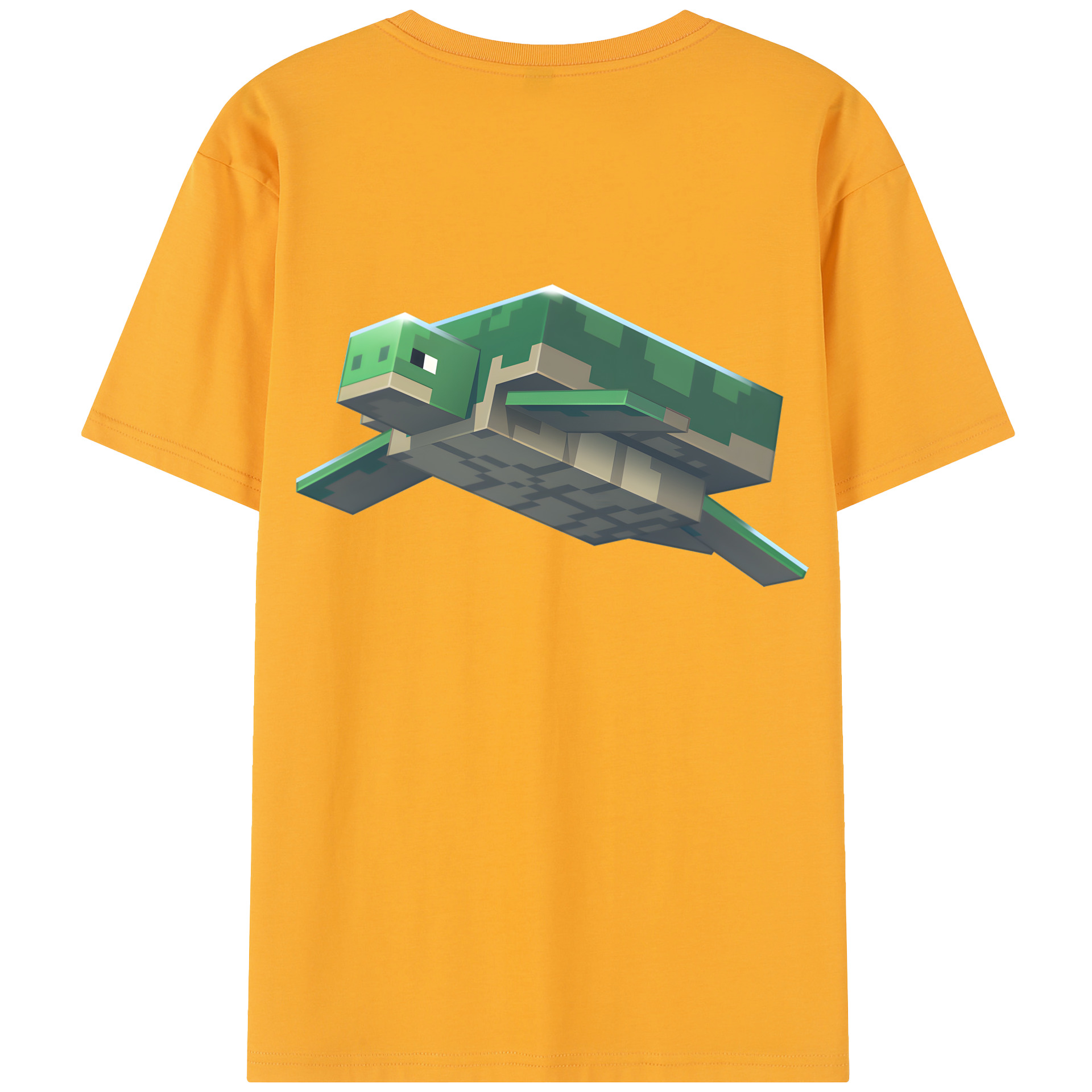 （画像用） マインクラフト ブロックの世界 Minecraft MC Block world レディース半袖Tシャツ(バックプリント)