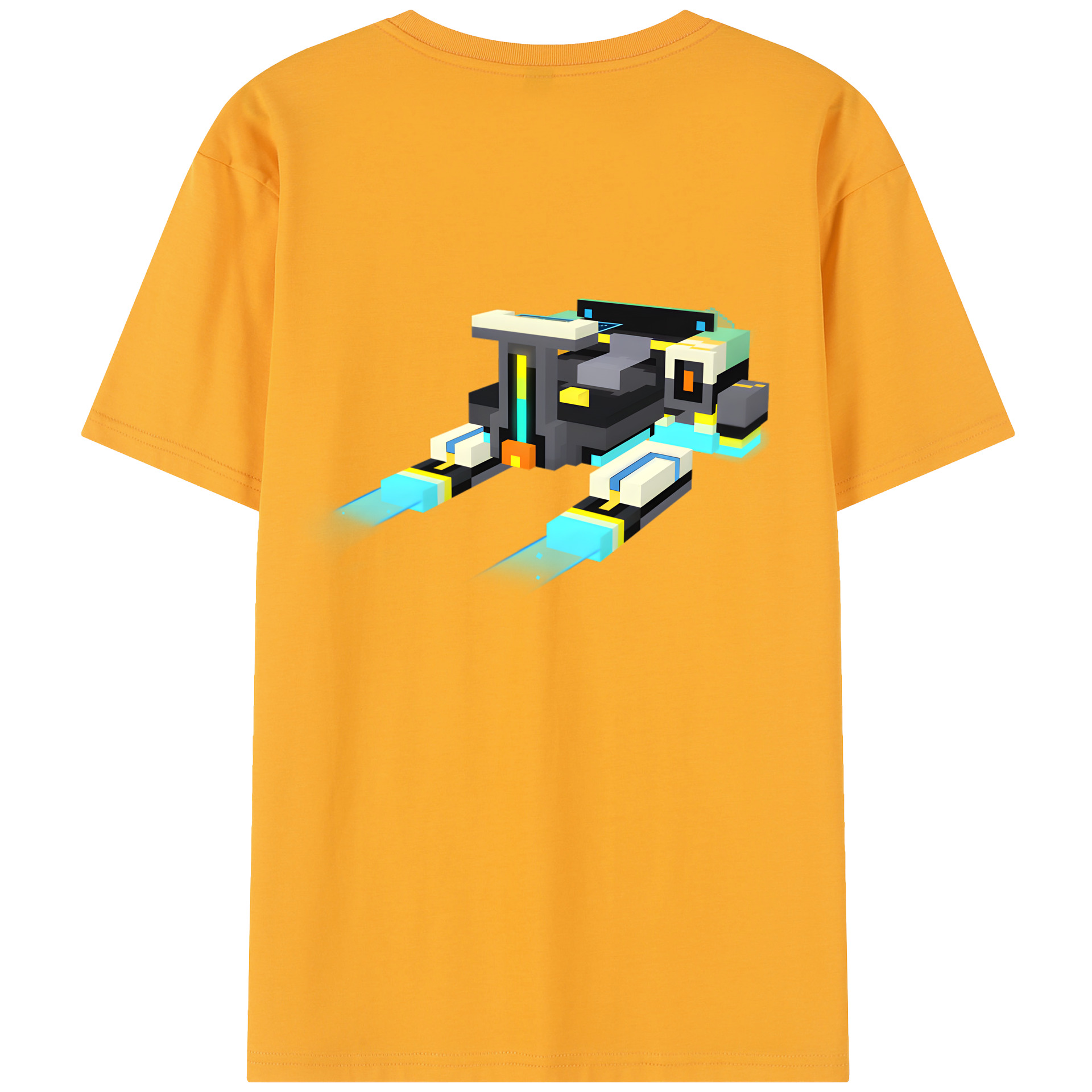 （画像用） マインクラフト ブロックの世界 Minecraft MC Block world レディース半袖Tシャツ(バックプリント)