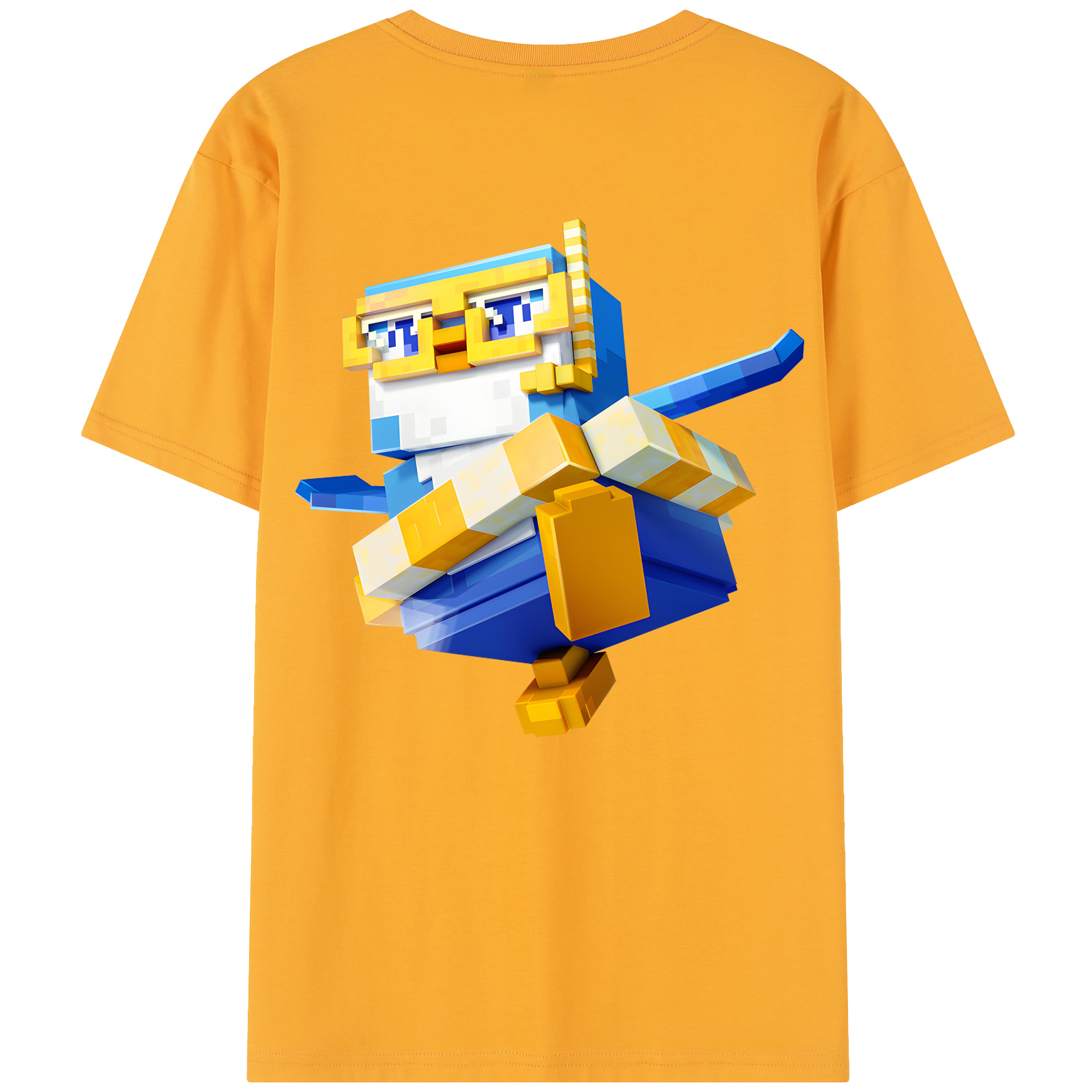 （画像用） マインクラフト ブロックの世界 Minecraft MC Block world レディース半袖Tシャツ(バックプリント)