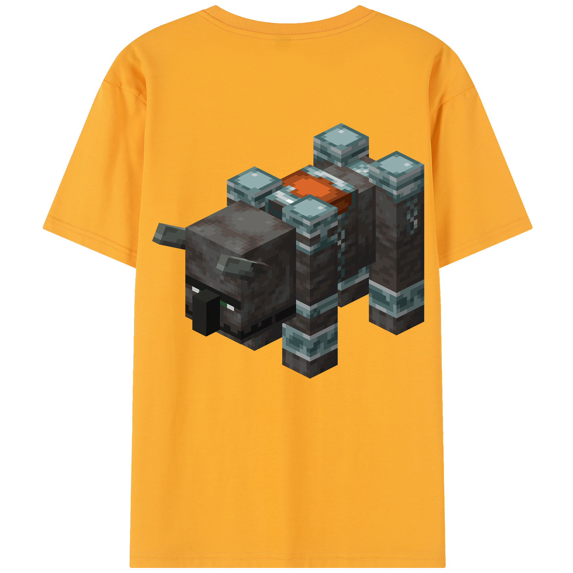 （画像用） マインクラフト ブロックの世界 Minecraft MC Block world レディース半袖Tシャツ(バックプリント)