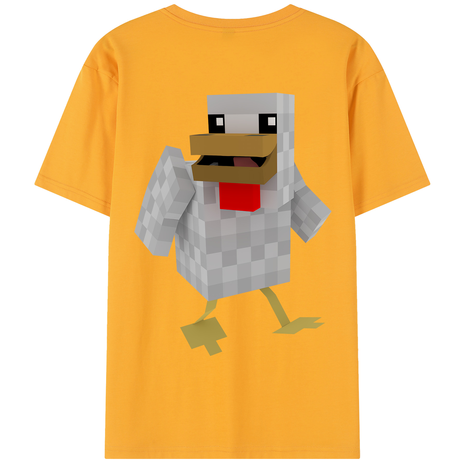 （画像用） マインクラフト ブロックの世界 Minecraft MC Block world レディース半袖Tシャツ(バックプリント)