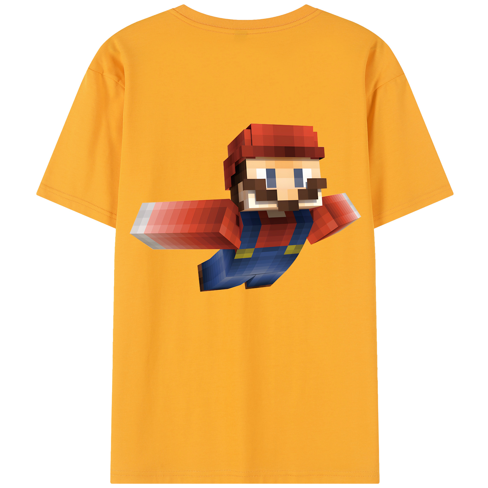 （画像用） マインクラフト ブロックの世界 Minecraft MC Block world レディース半袖Tシャツ(バックプリント)