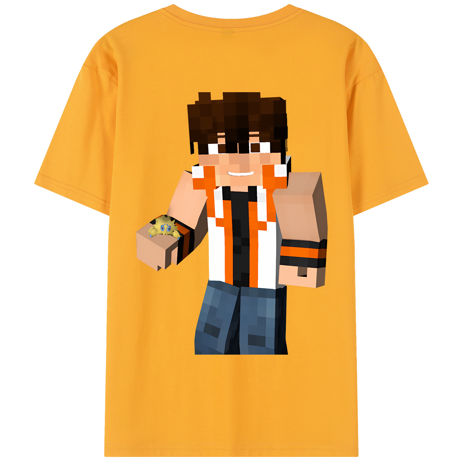 （画像用） マインクラフト ブロックの世界 Minecraft MC Block world レディース半袖Tシャツ(バックプリント)