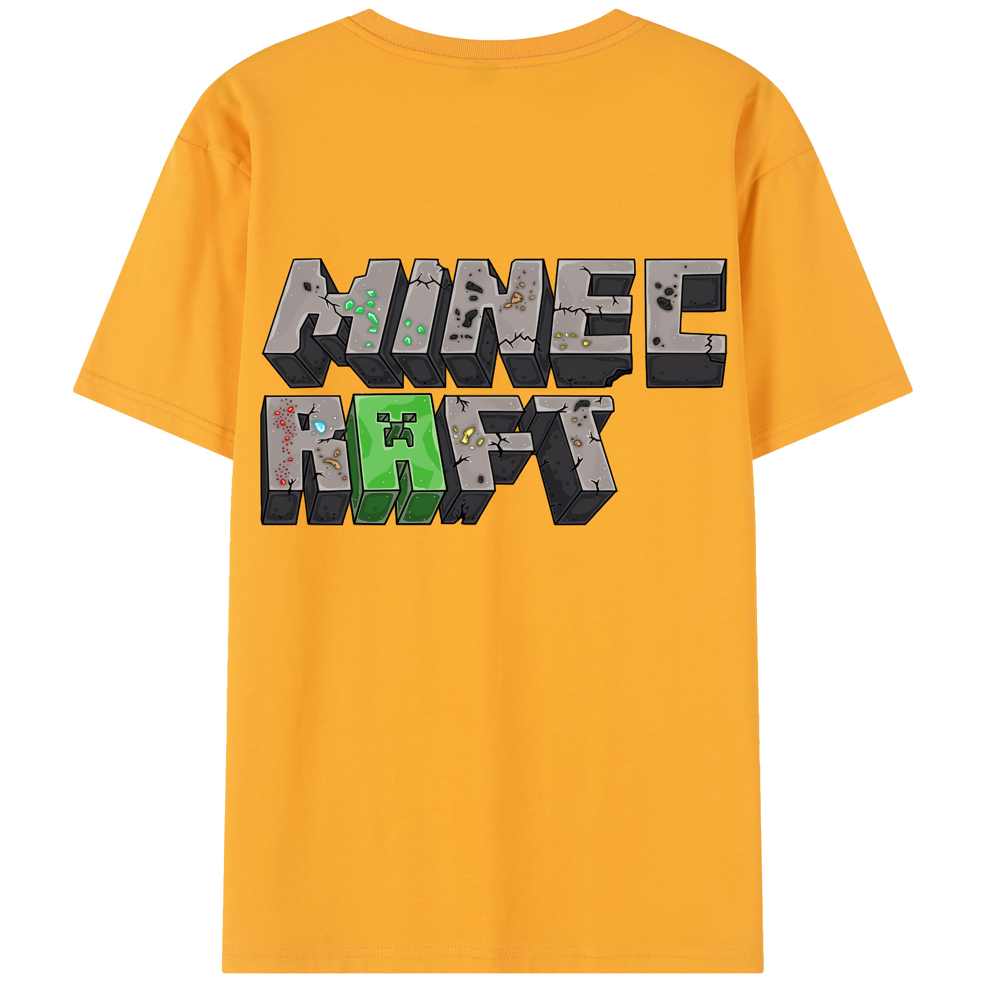 （画像用） マインクラフト ブロックの世界 Minecraft MC Block world レディース半袖Tシャツ(バックプリント)