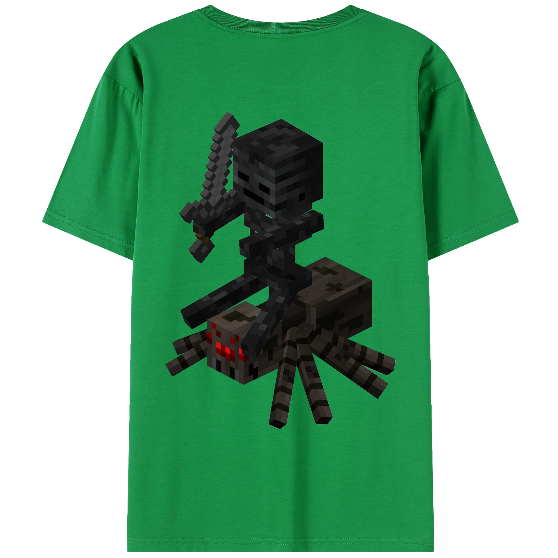 （画像用） マインクラフト ブロックの世界 Minecraft MC Block world レディース半袖Tシャツ(バックプリント)