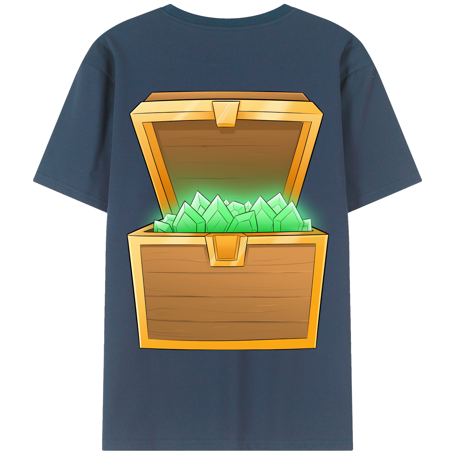 （画像用） マインクラフト ブロックの世界 Minecraft MC Block world レディース半袖Tシャツ(バックプリント)