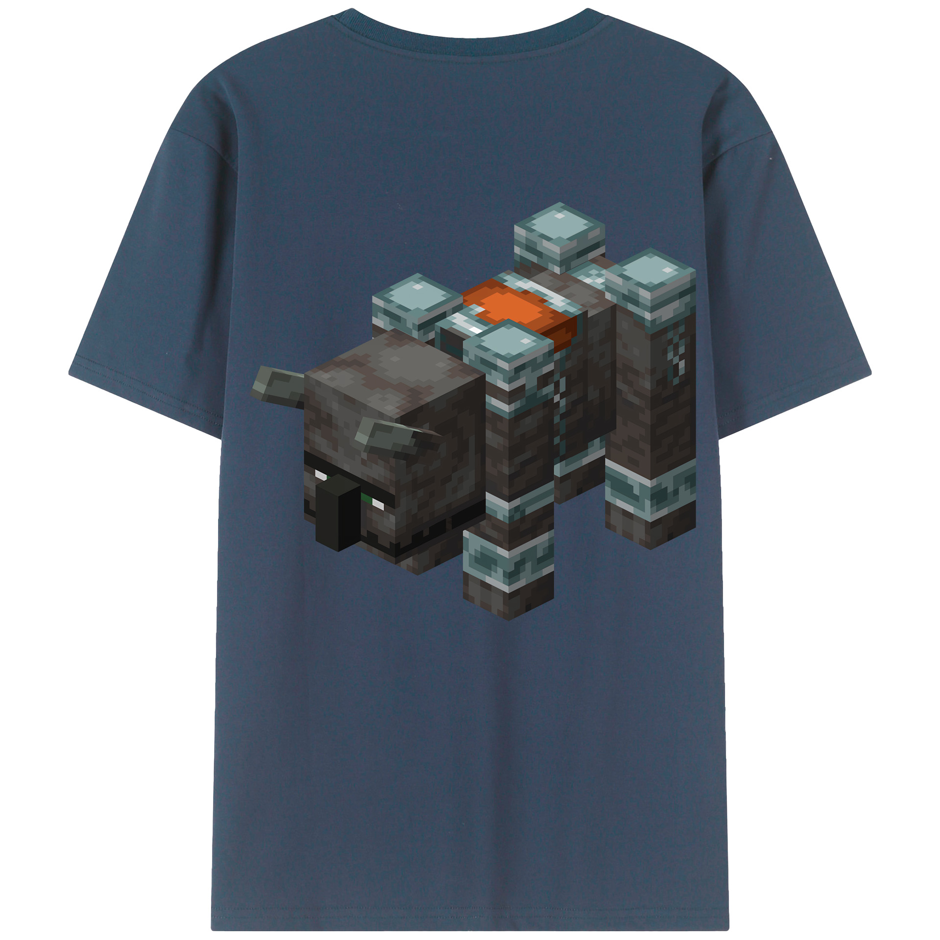 （画像用） マインクラフト ブロックの世界 Minecraft MC Block world レディース半袖Tシャツ(バックプリント)