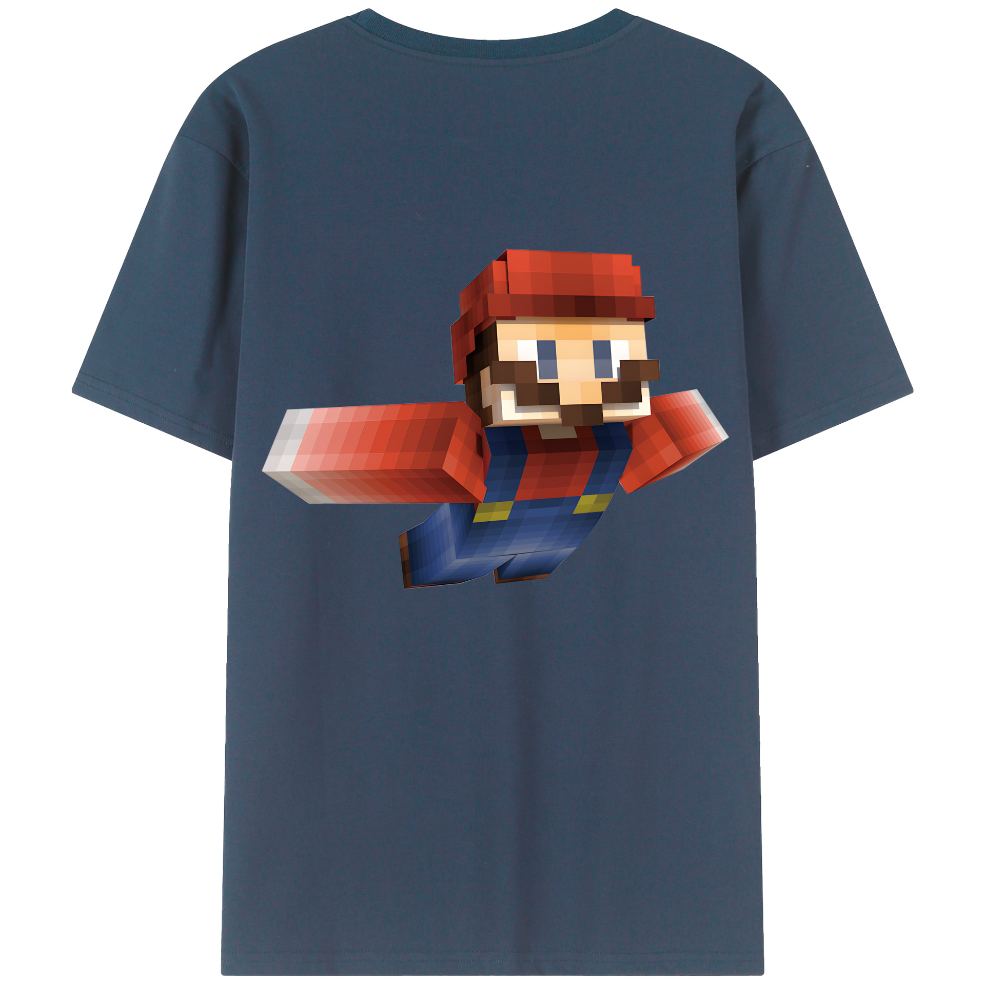 （画像用） マインクラフト ブロックの世界 Minecraft MC Block world レディース半袖Tシャツ(バックプリント)