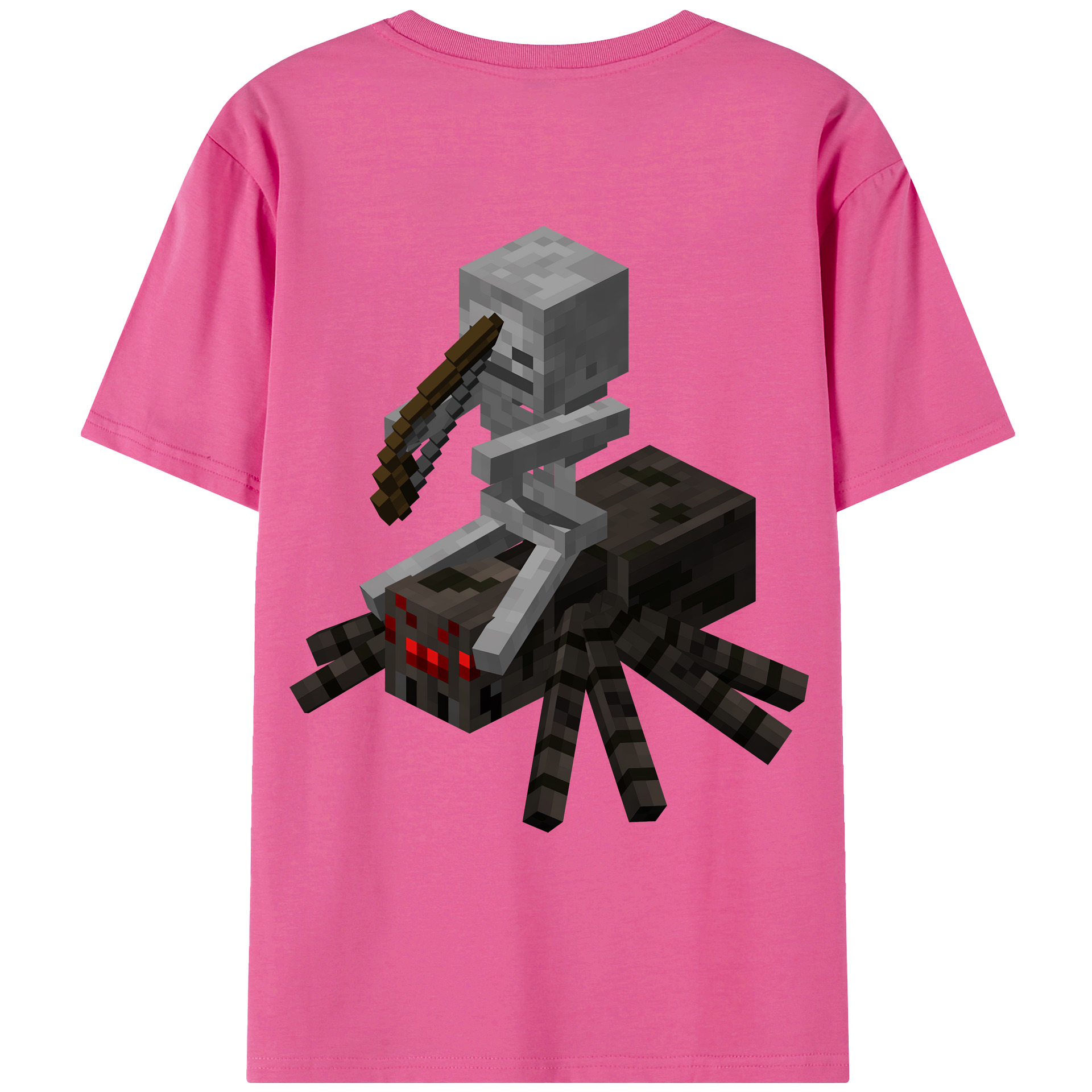 （画像用） マインクラフト ブロックの世界 Minecraft MC Block world レディース半袖Tシャツ(バックプリント)