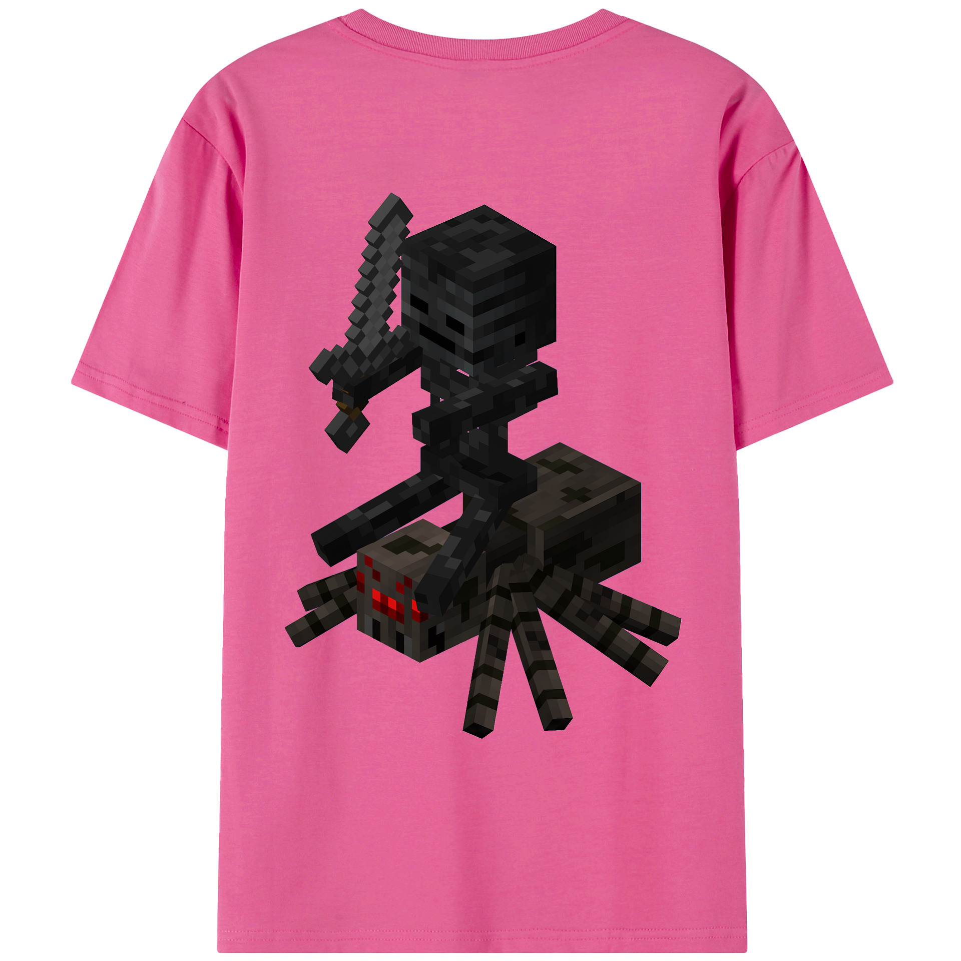 （画像用） マインクラフト ブロックの世界 Minecraft MC Block world レディース半袖Tシャツ(バックプリント)