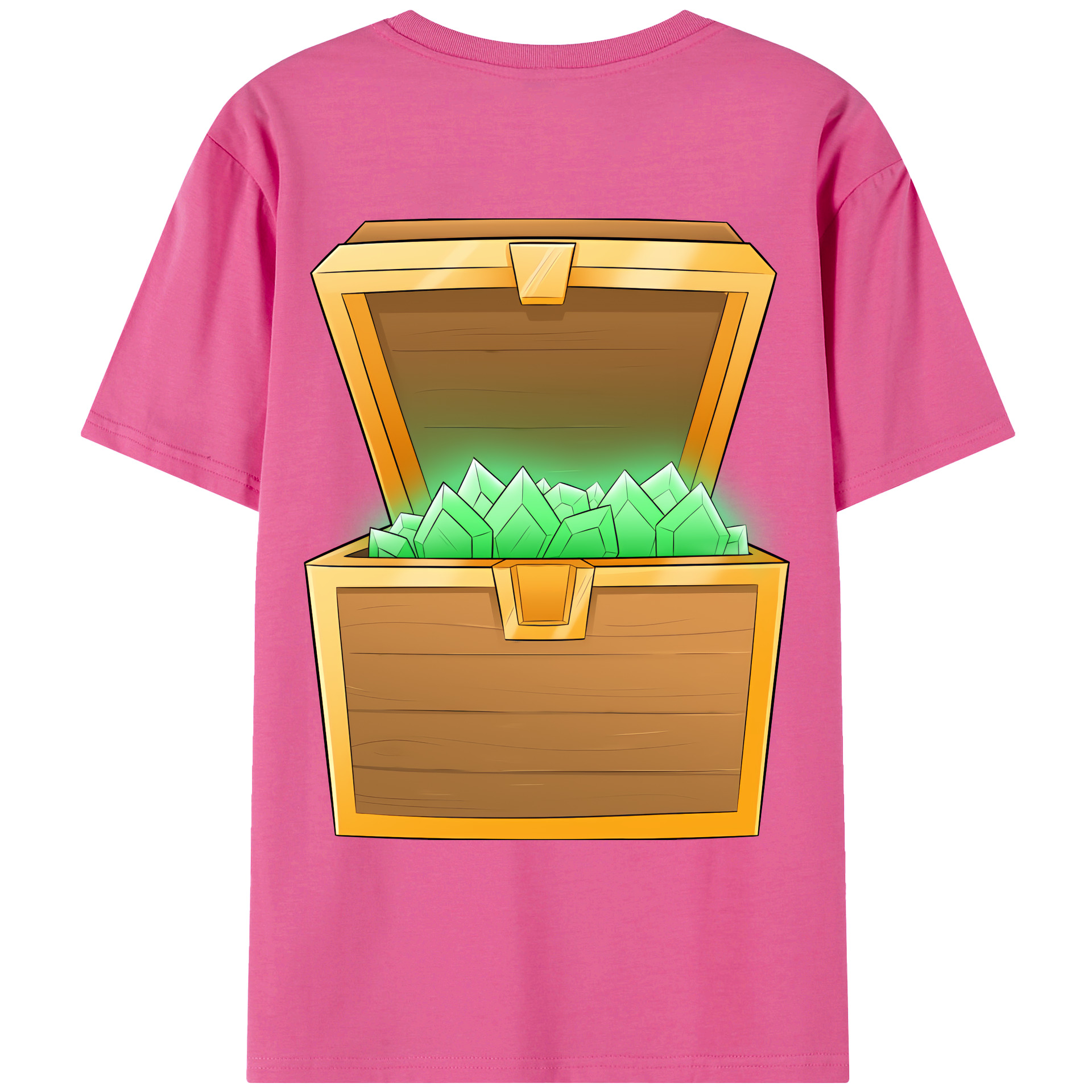 （画像用） マインクラフト ブロックの世界 Minecraft MC Block world レディース半袖Tシャツ(バックプリント)