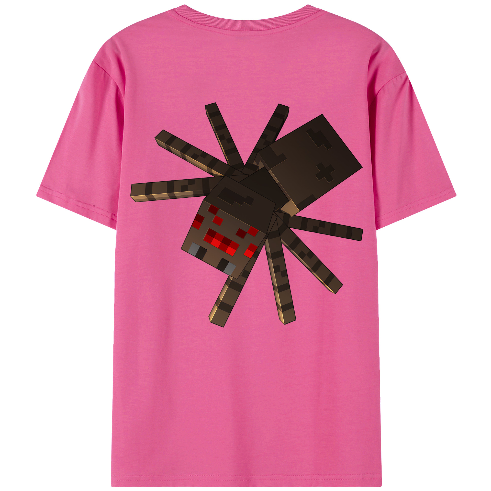 （画像用） マインクラフト ブロックの世界 Minecraft MC Block world レディース半袖Tシャツ(バックプリント)