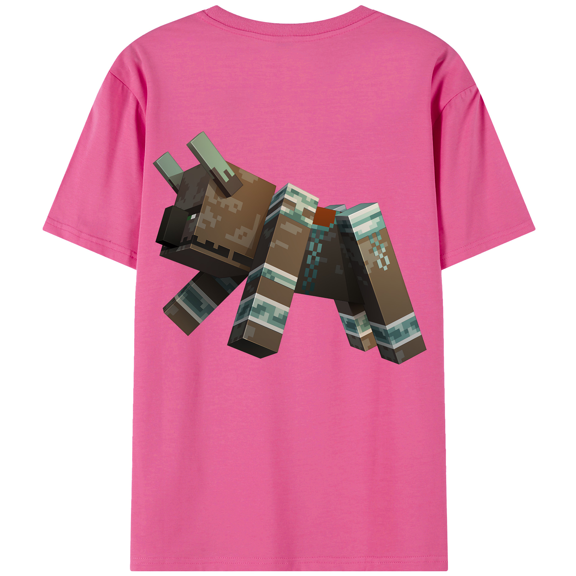 （画像用） マインクラフト ブロックの世界 Minecraft MC Block world レディース半袖Tシャツ(バックプリント)