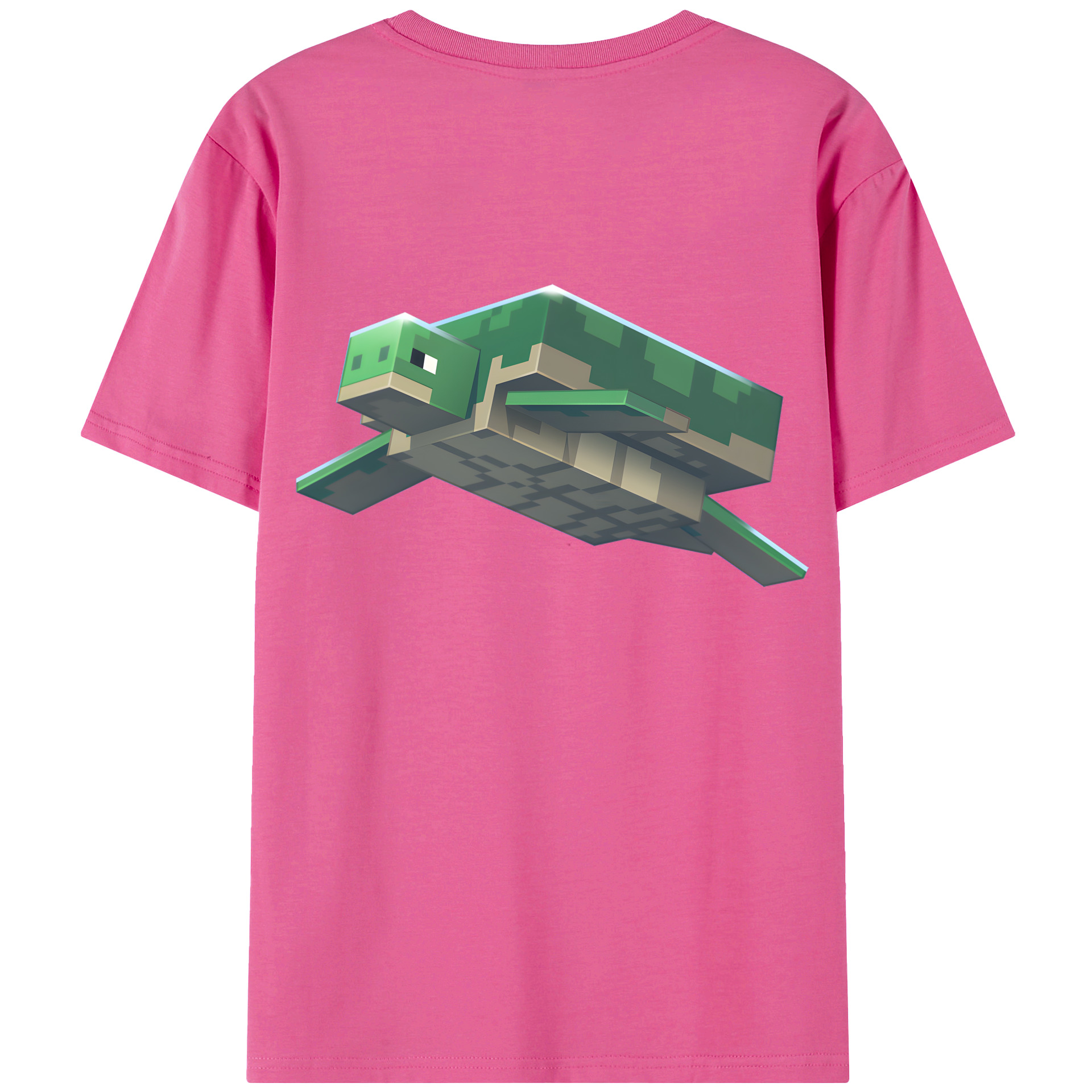（画像用） マインクラフト ブロックの世界 Minecraft MC Block world レディース半袖Tシャツ(バックプリント)