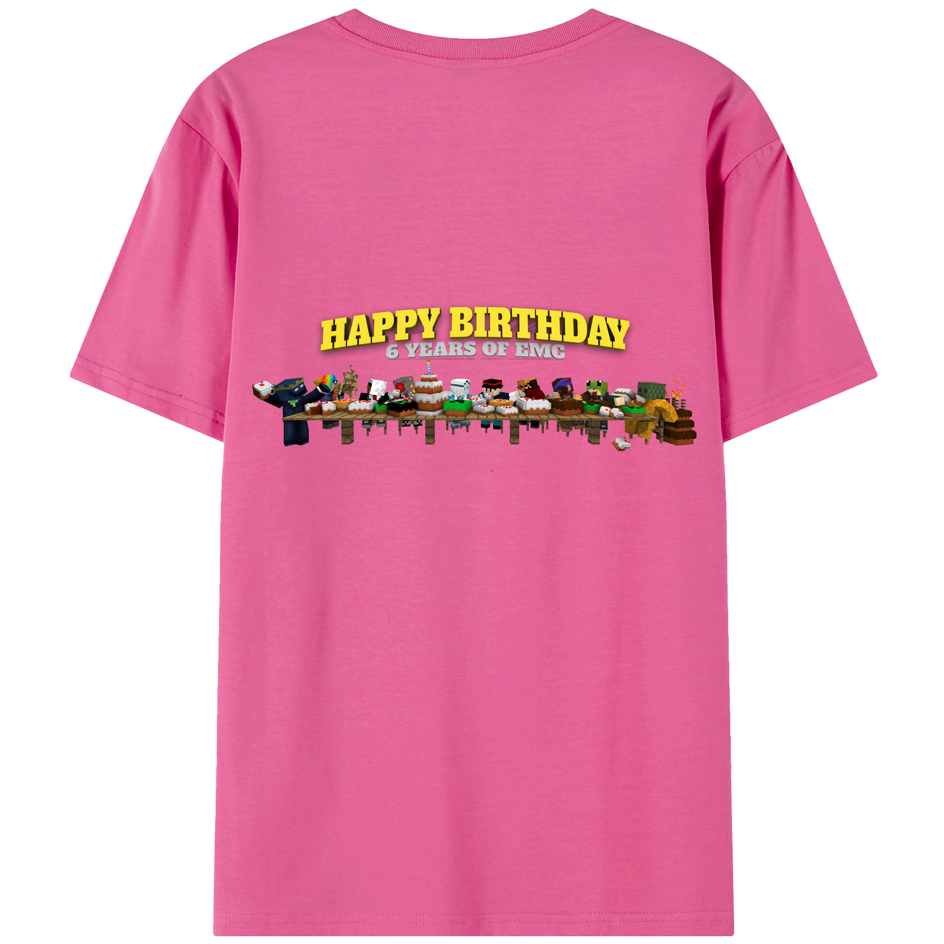 （画像用） マインクラフト ブロックの世界 Minecraft MC Block world レディース半袖Tシャツ(バックプリント)