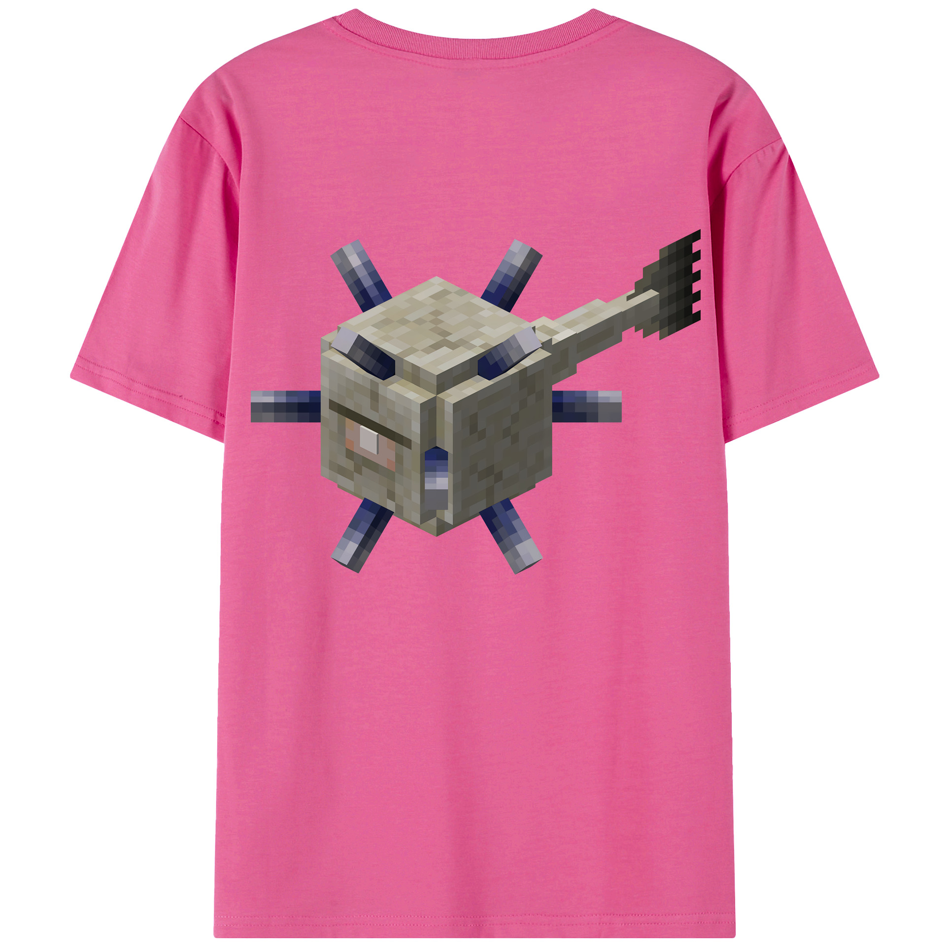 （画像用） マインクラフト ブロックの世界 Minecraft MC Block world レディース半袖Tシャツ(バックプリント)