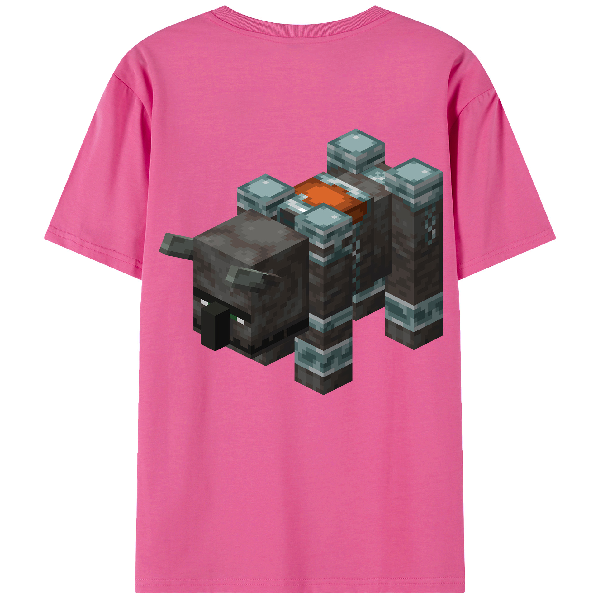 （画像用） マインクラフト ブロックの世界 Minecraft MC Block world レディース半袖Tシャツ(バックプリント)