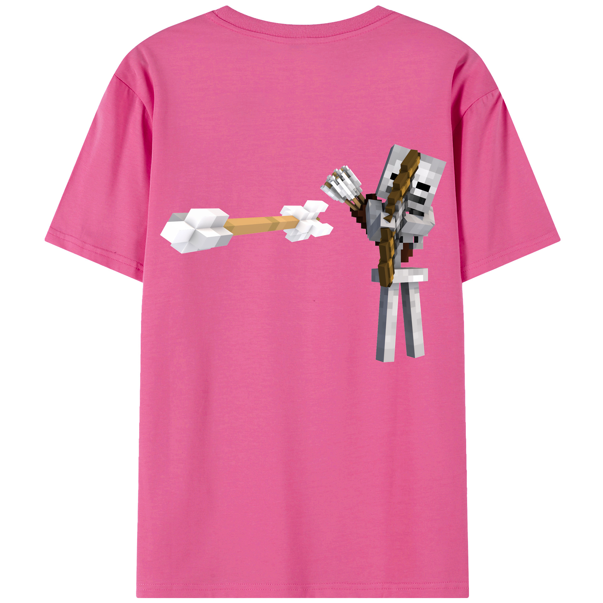 （画像用） マインクラフト ブロックの世界 Minecraft MC Block world レディース半袖Tシャツ(バックプリント)