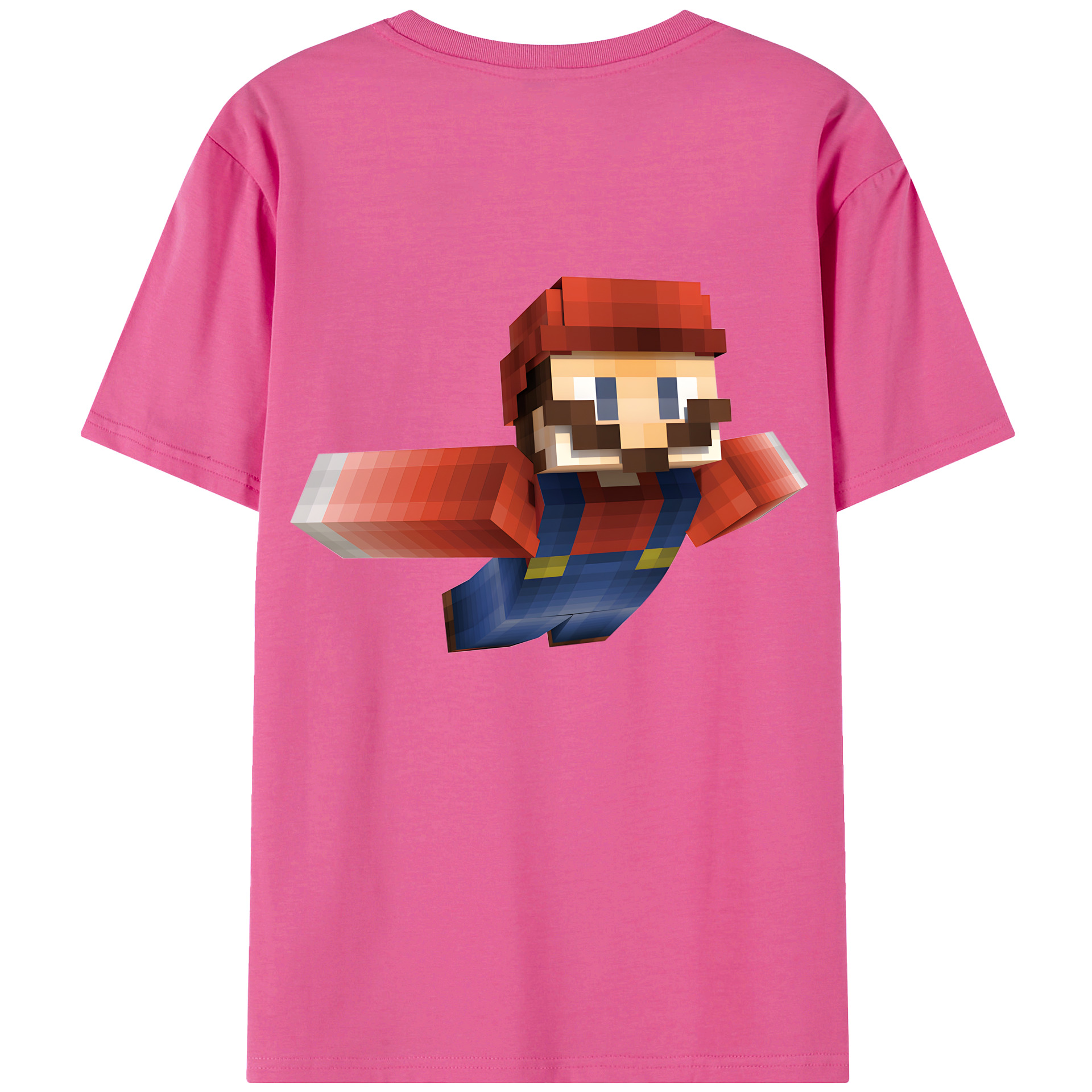 （画像用） マインクラフト ブロックの世界 Minecraft MC Block world レディース半袖Tシャツ(バックプリント)