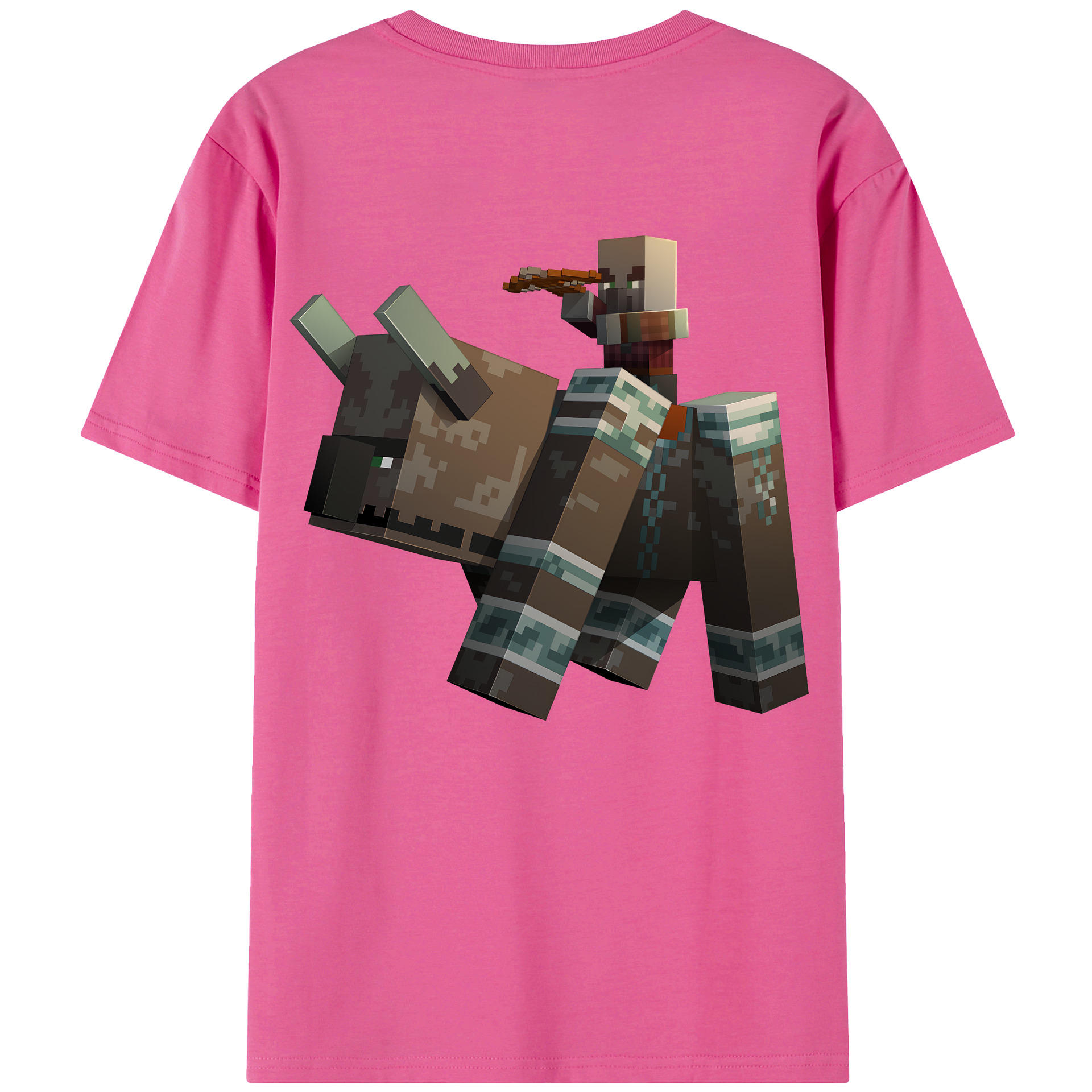 （画像用） マインクラフト ブロックの世界 Minecraft MC Block world レディース半袖Tシャツ(バックプリント)