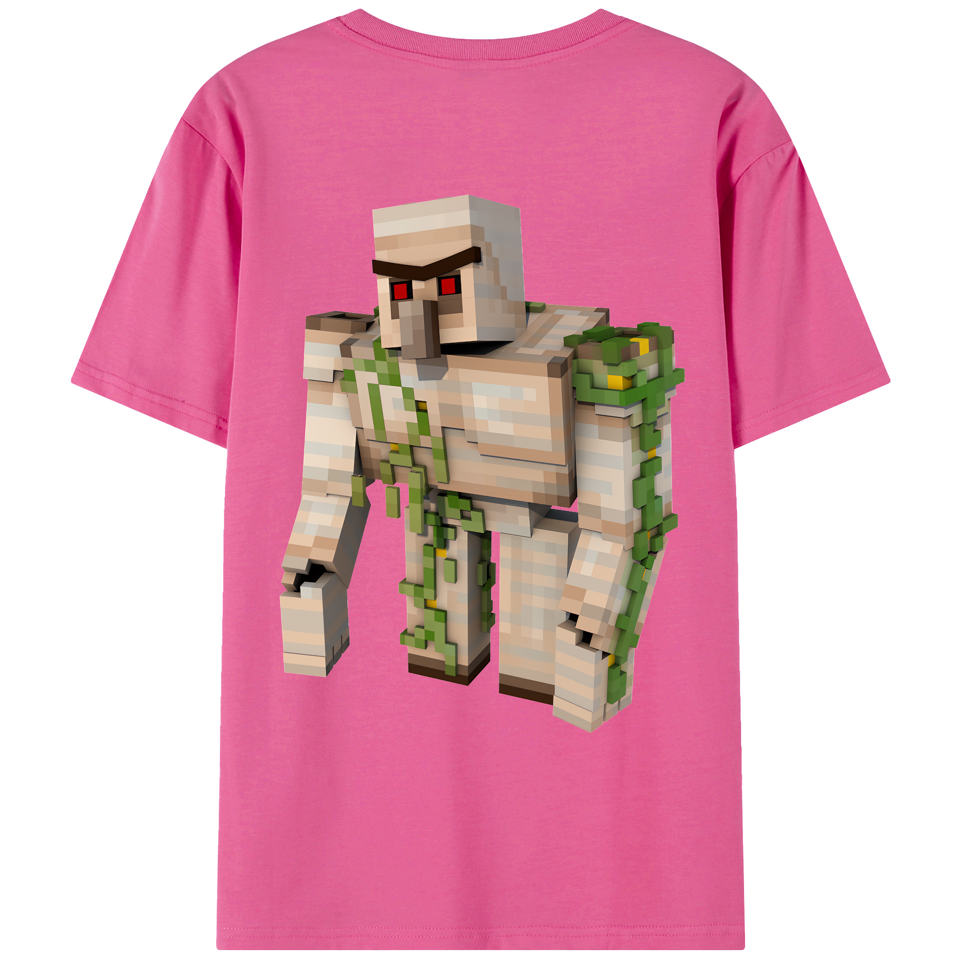 （画像用） マインクラフト ブロックの世界 Minecraft MC Block world レディース半袖Tシャツ(バックプリント)