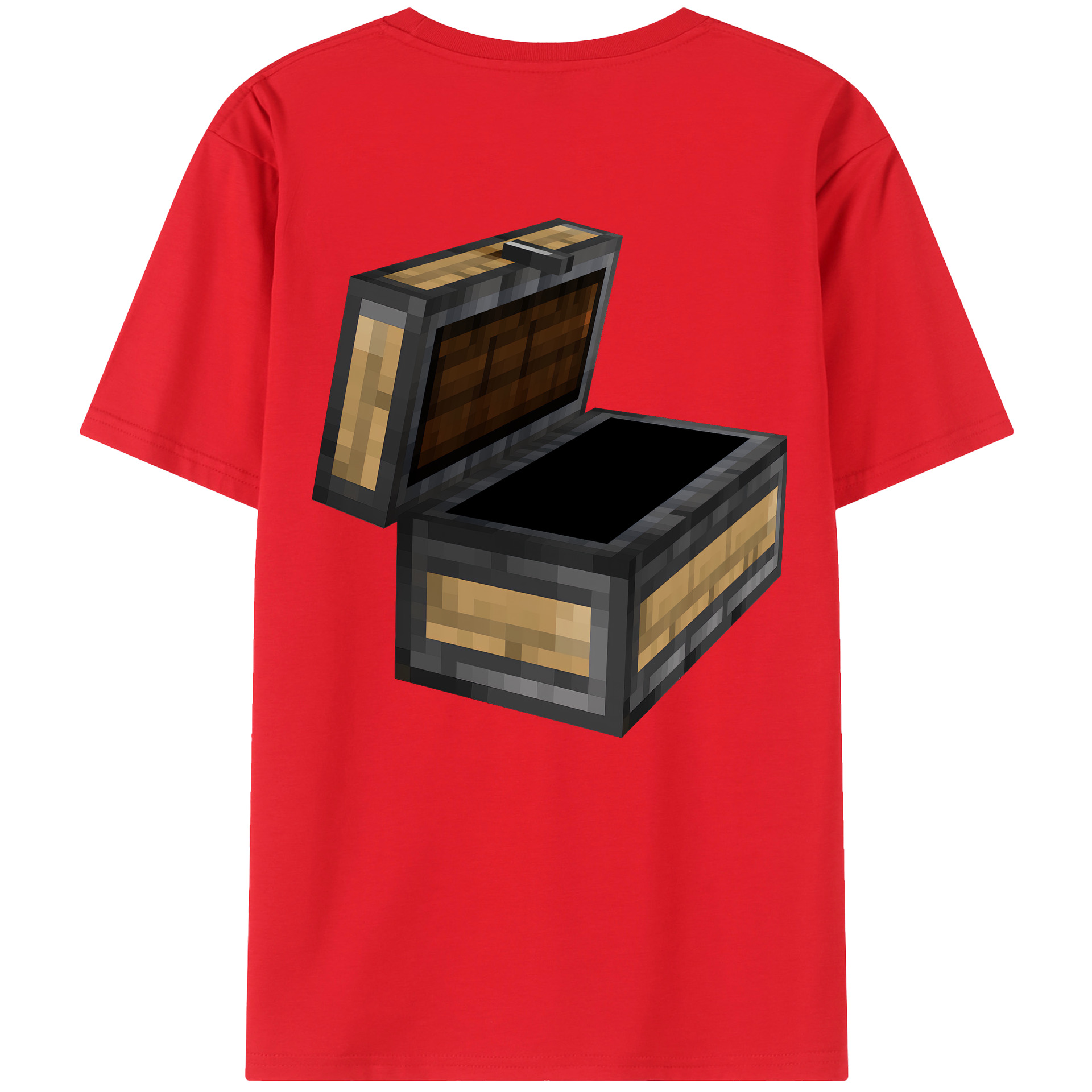 （画像用） マインクラフト ブロックの世界 Minecraft MC Block world レディース半袖Tシャツ(バックプリント)
