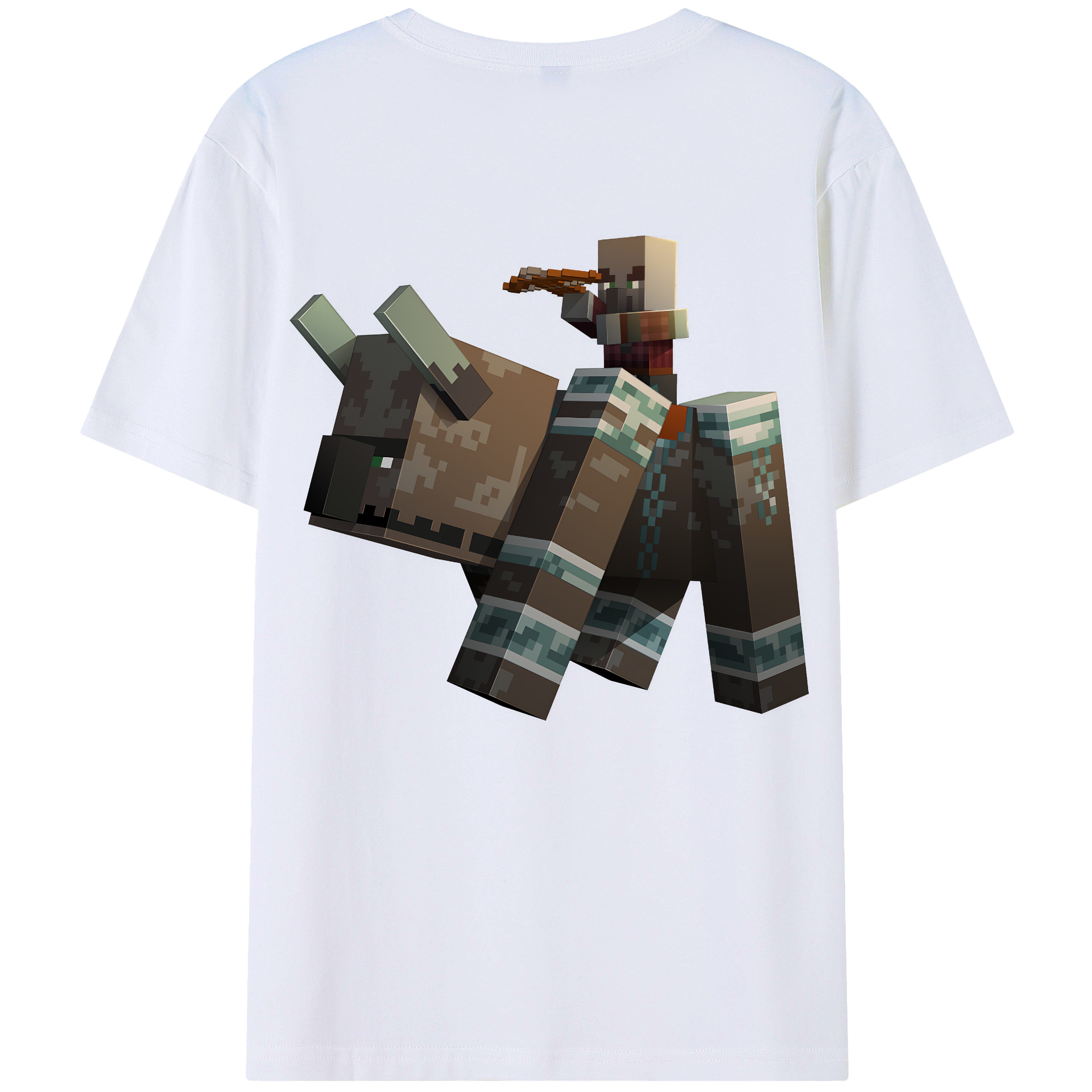 （画像用） マインクラフト ブロックの世界 Minecraft MC Block world レディース半袖Tシャツ(バックプリント)
