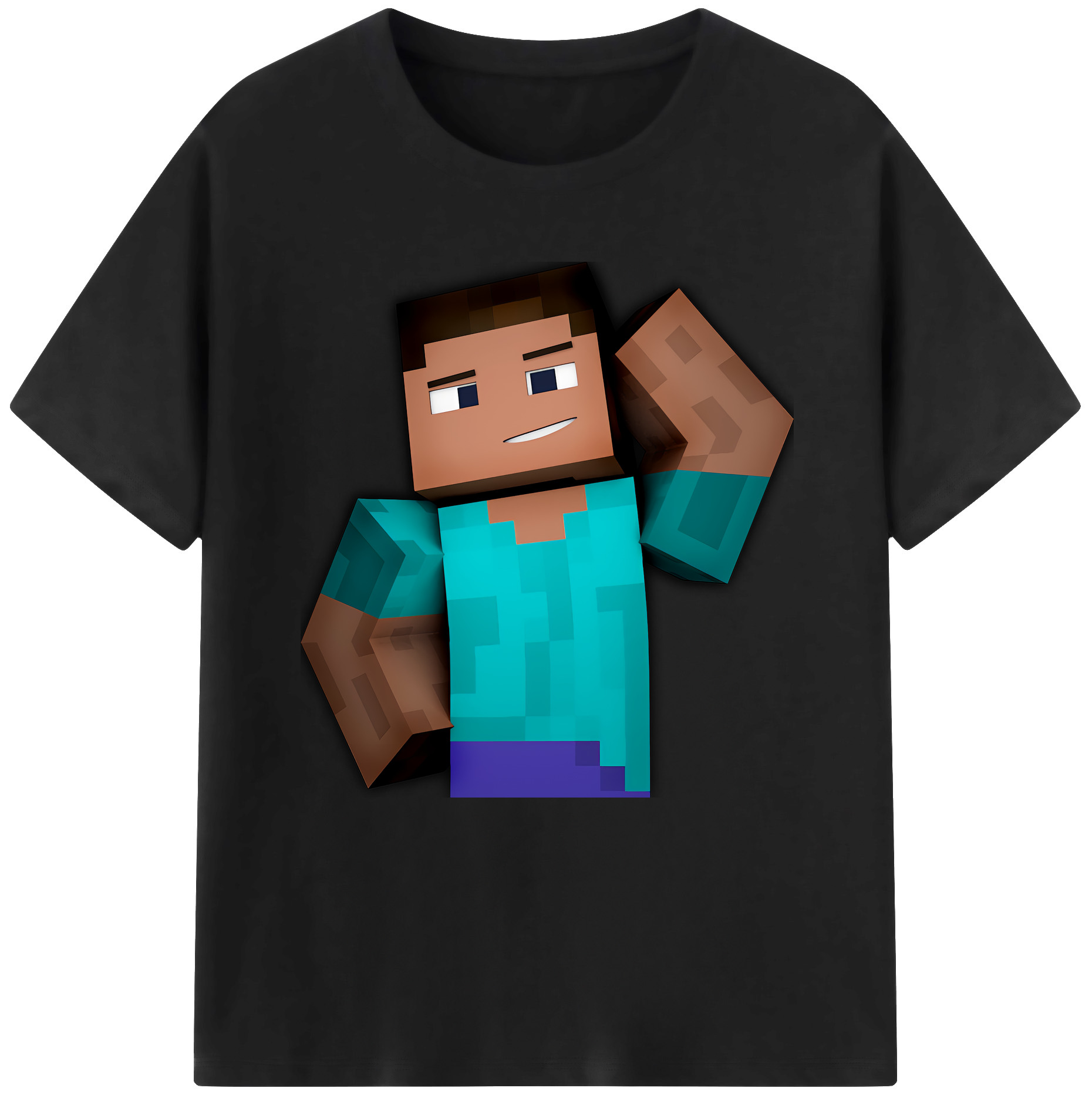 （画像用） マインクラフト ブロックの世界 Minecraft MC Block world レディースカジュアルプリントTシャツ（綿100％）