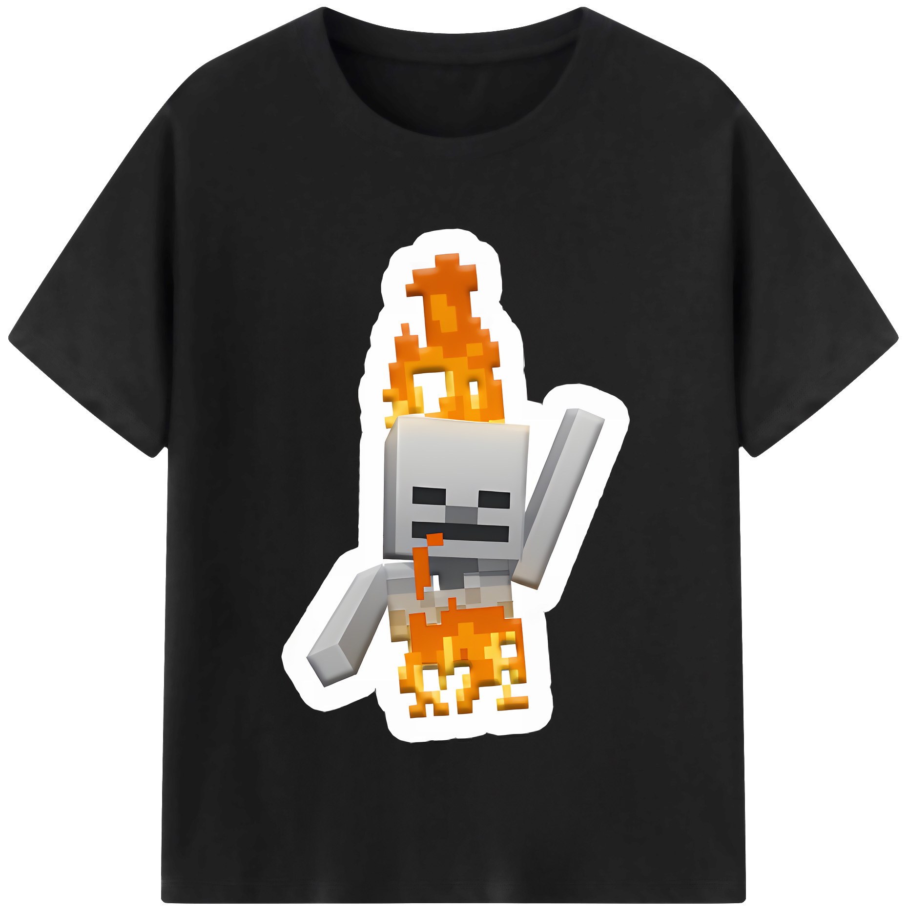 （画像用） マインクラフト ブロックの世界 Minecraft MC Block world レディースカジュアルプリントTシャツ（綿100％）