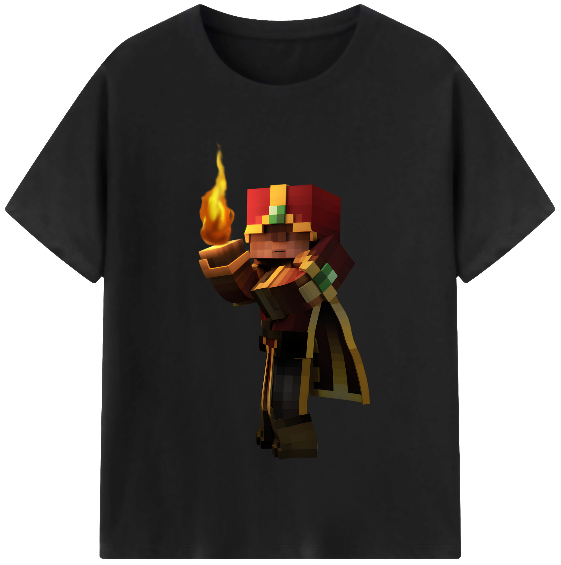（画像用） マインクラフト ブロックの世界 Minecraft MC Block world レディースカジュアルプリントTシャツ（綿100％）