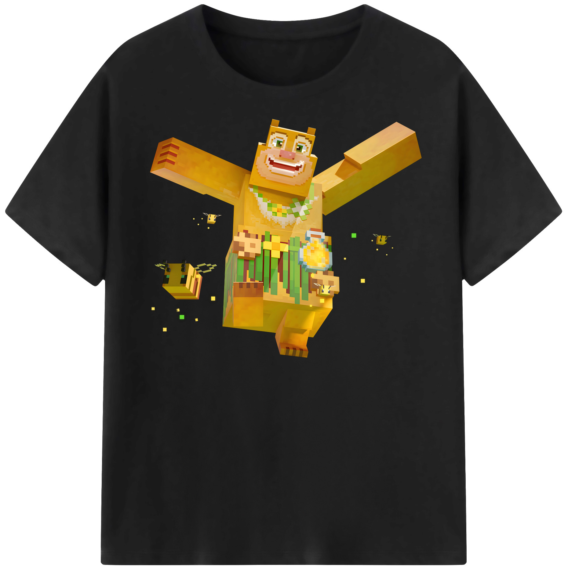 （画像用） マインクラフト ブロックの世界 Minecraft MC Block world レディースカジュアルプリントTシャツ（綿100％）