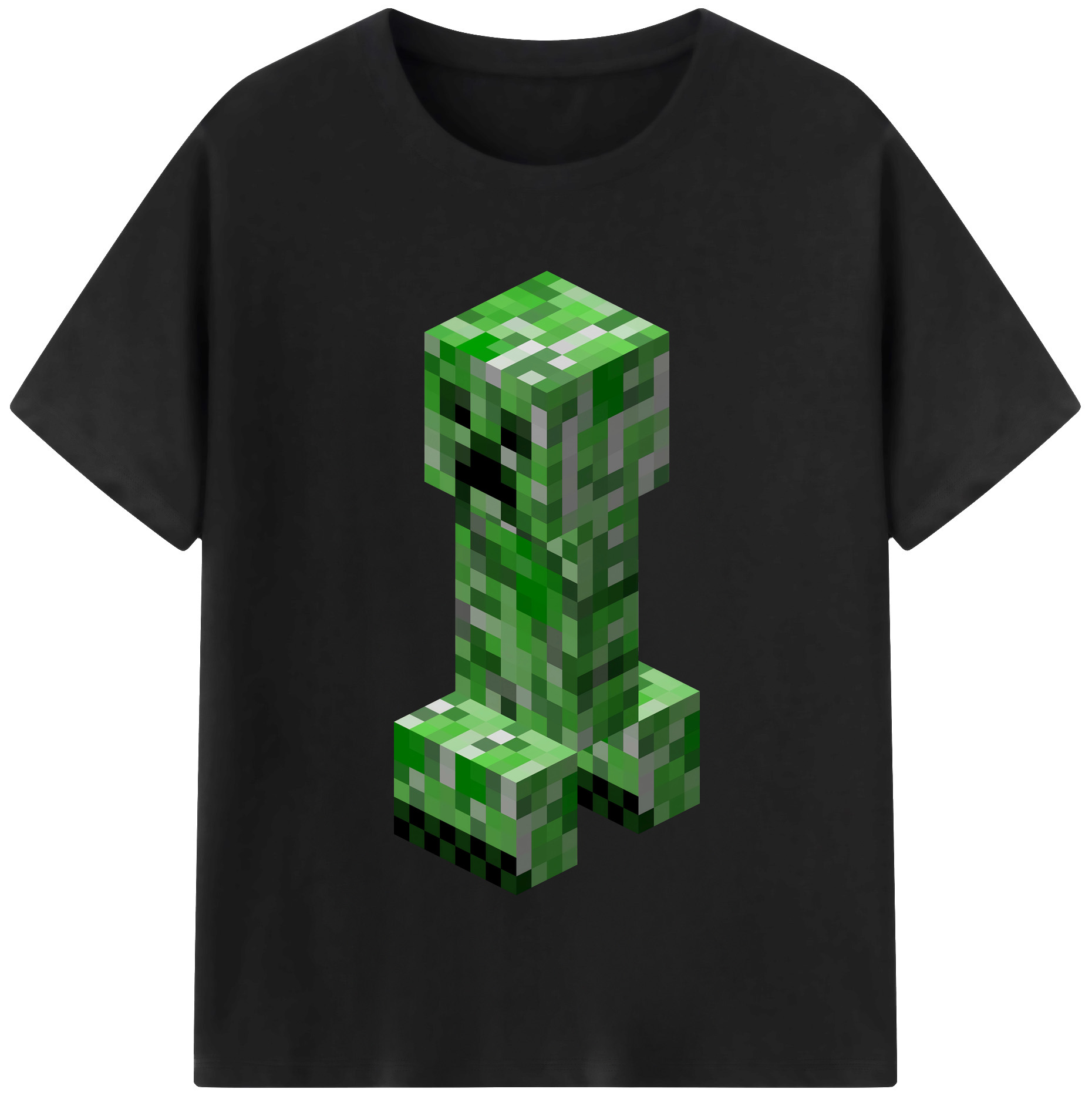 （画像用） マインクラフト ブロックの世界 Minecraft MC Block world レディースカジュアルプリントTシャツ（綿100％）
