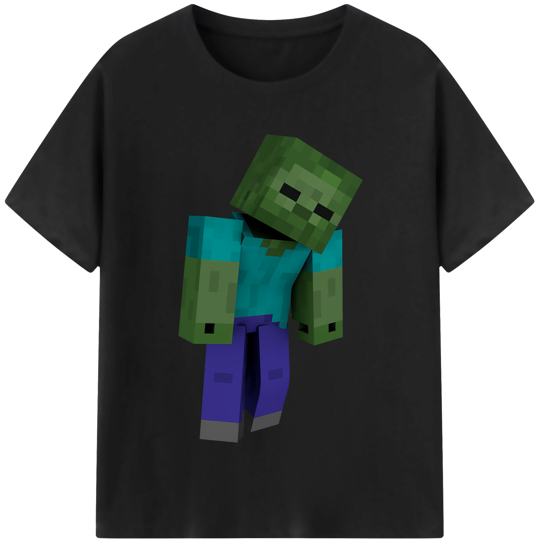 （画像用） マインクラフト ブロックの世界 Minecraft MC Block world レディースカジュアルプリントTシャツ（綿100％）
